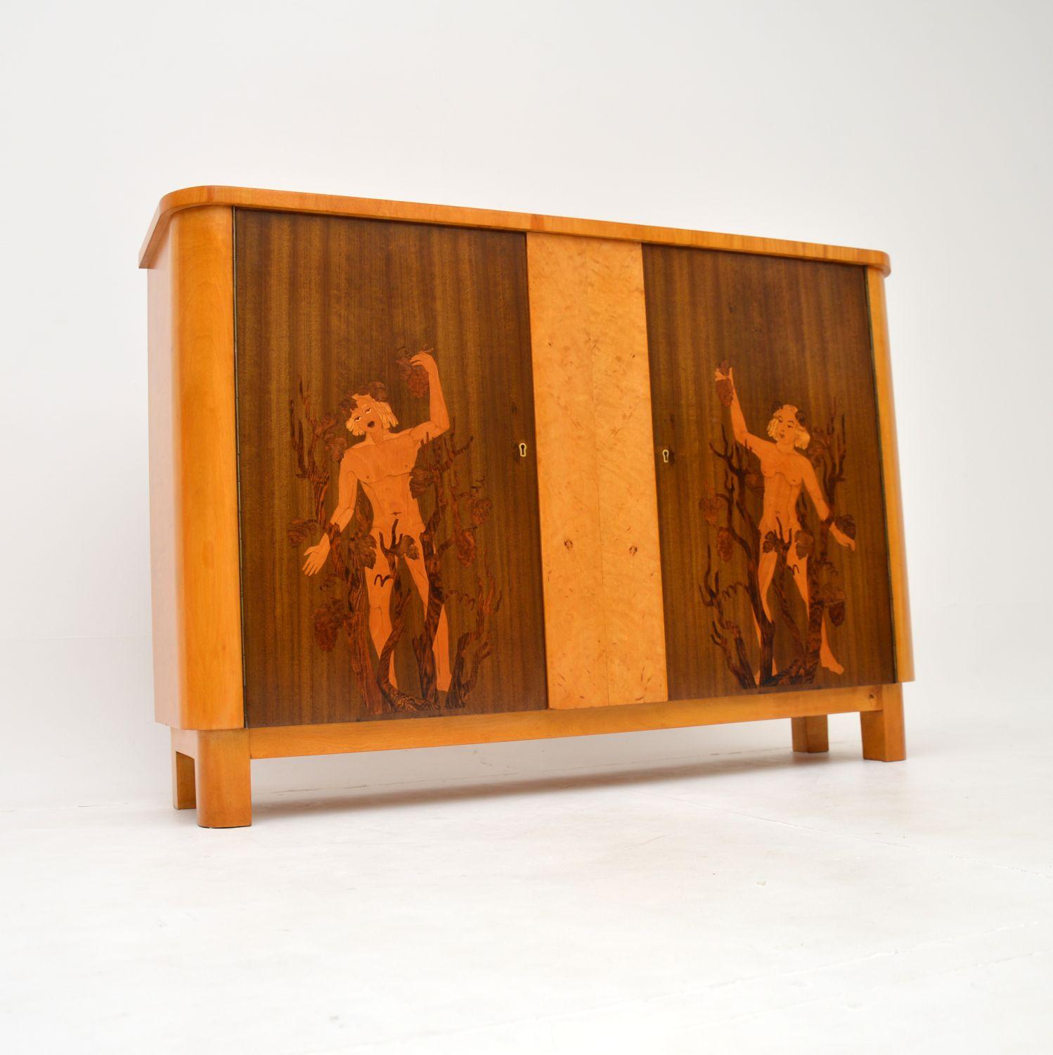 Antique Swedish Inlaid Satin Birch Cabinet (1 of 12) Antique Swedish Inlaid Satin Birch Cabinet (1 of 12)