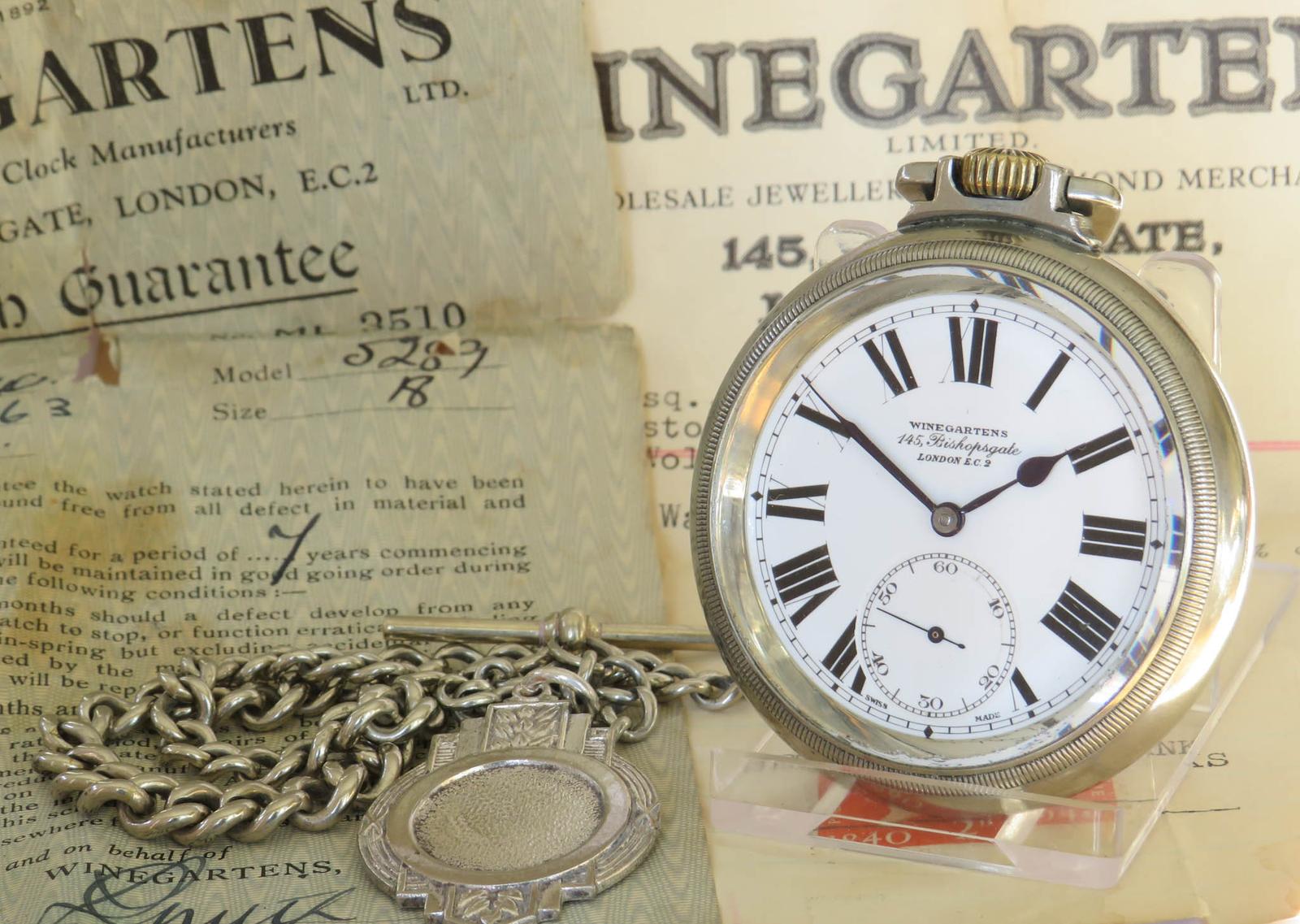 1940 Cortebert Pocket Watch, Winegartens Railway Regulator (1 of 4) 1940 Cortebert Pocket Watch, Winegartens Railway Regulator (1 of 4)