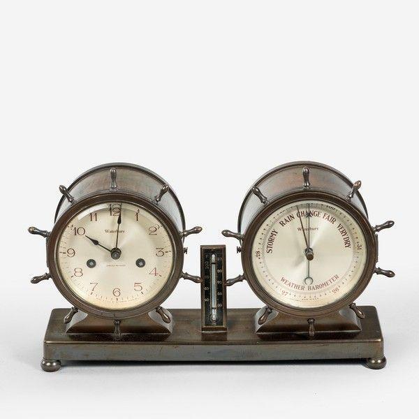 Novelty Nautical Clock & Barometer Set by Westbury Clock Co USA (1 of 3)
