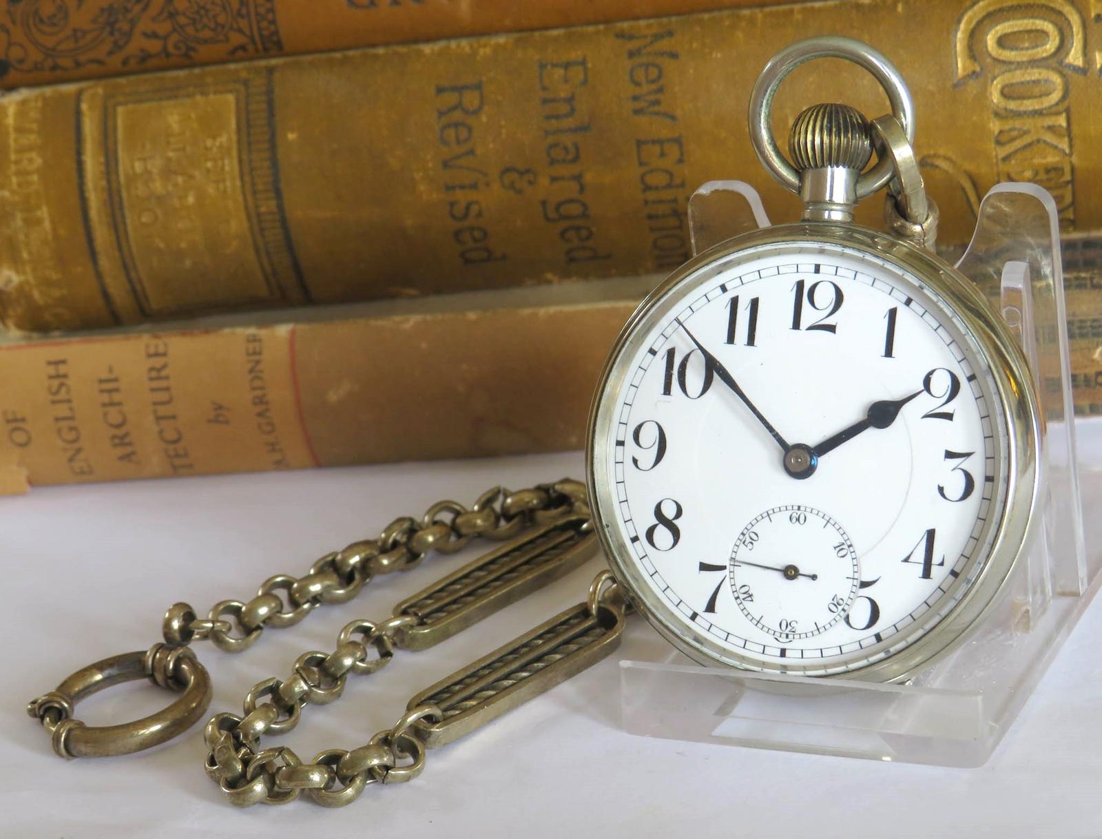 Pocket Watch: Antique Octava 8-day Pocket Watch & Chain (1 of 6) Pocket Watch: Antique Octava 8-day Pocket Watch & Chain (1 of 6)