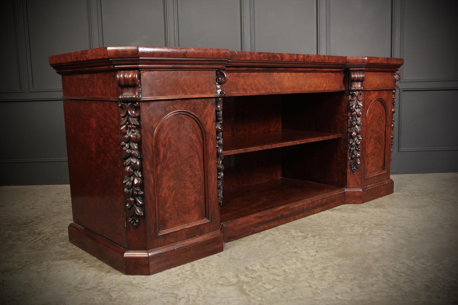 Large Carved Victorian Mahogany Sideboard (1 of 15)