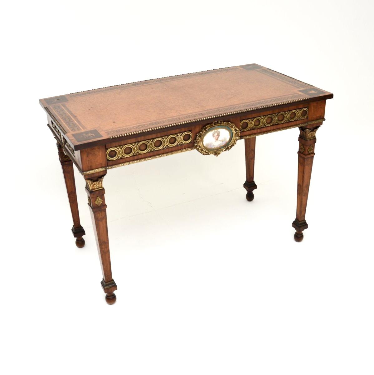 Antique French Inlaid Walnut Ormolu Mounted Desk / Writing Table (1 of 10) Antique French Inlaid Walnut Ormolu Mounted Desk / Writing Table (1 of 10)