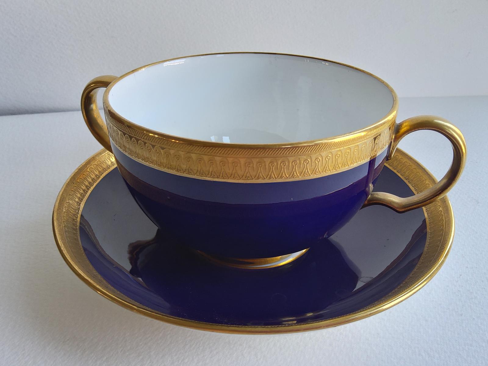 Minton Cobalt Blue Gold Banded Soup Bowl (1 of 6) Minton Cobalt Blue Gold Banded Soup Bowl (1 of 6)