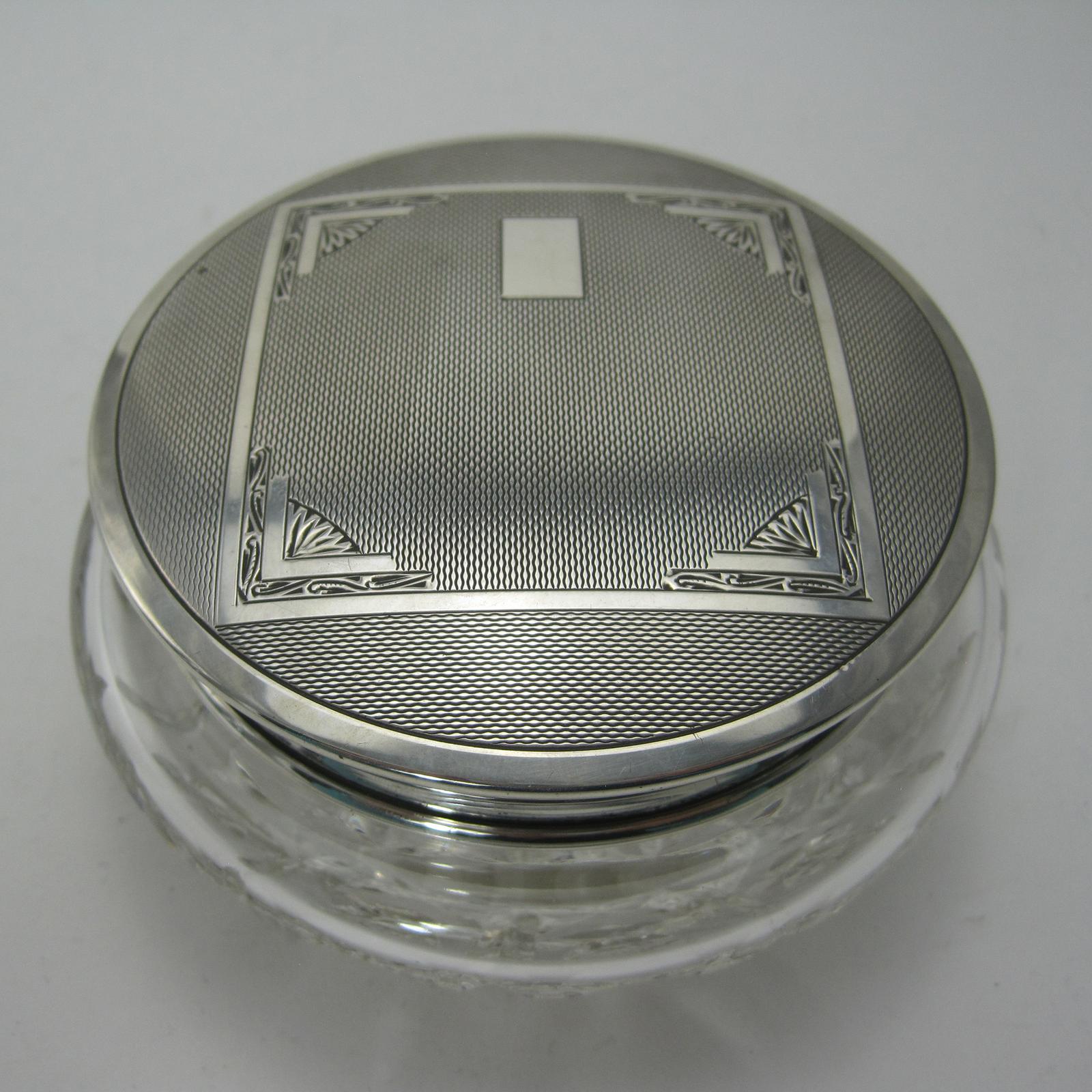 Art Deco Style Circular Silver Dressing Table Jar (1 of 4)