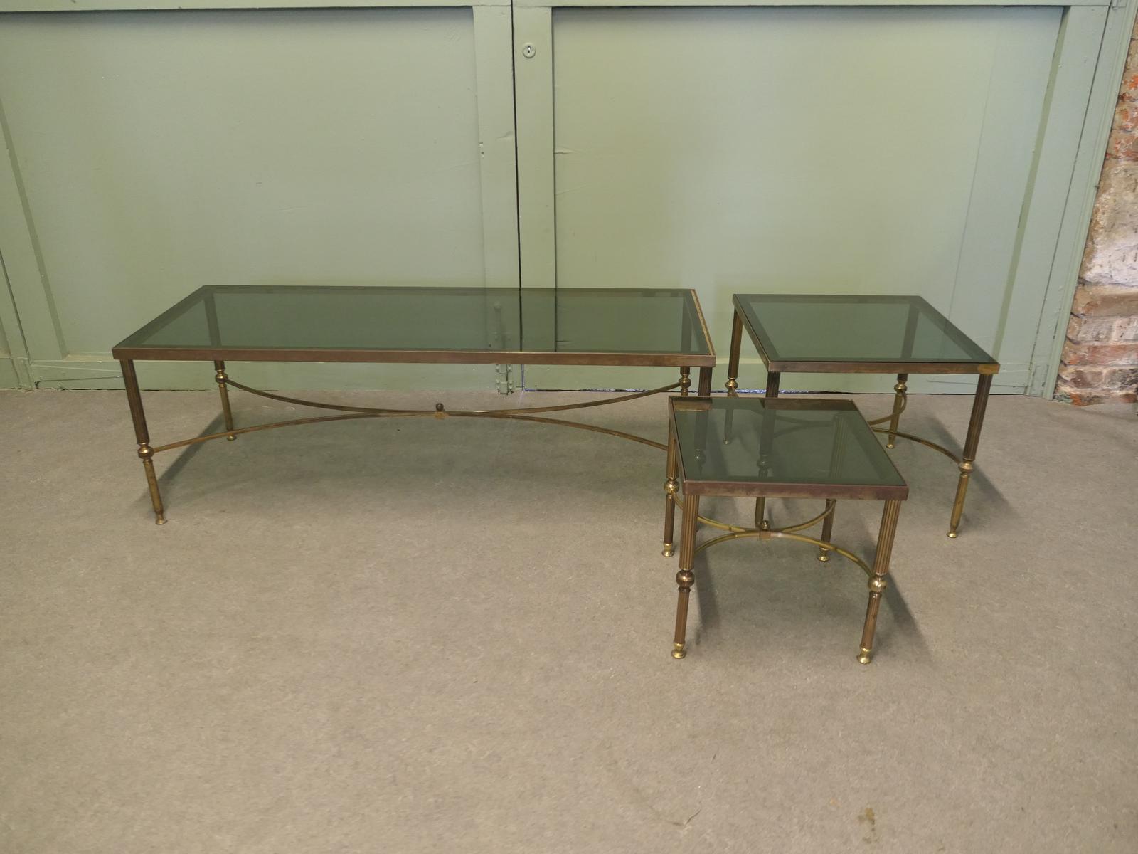 Mid 20th Century Trio of Brass Occasional Coffee Tables (1 of 6) Mid 20th Century Trio of Brass Occasional Coffee Tables (1 of 6)