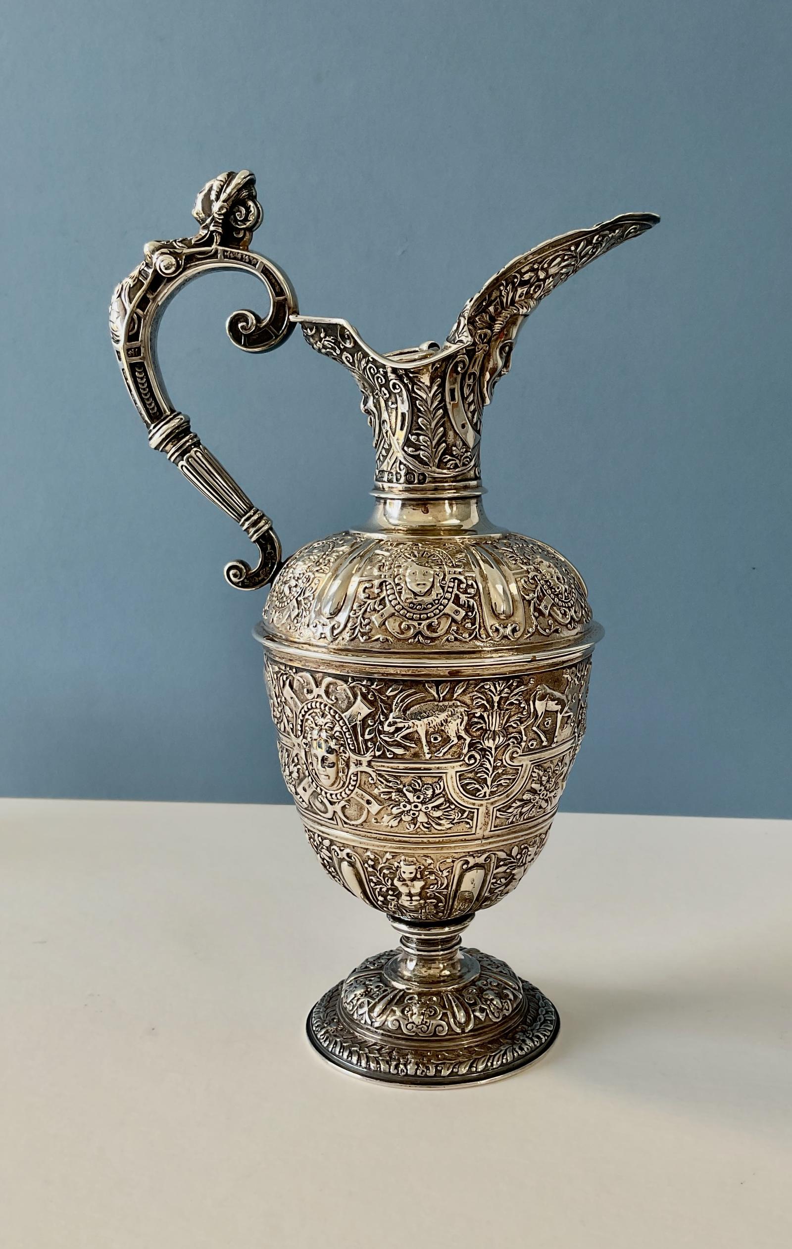 Antique Solid Silver Cellini Ewer (1 of 13)