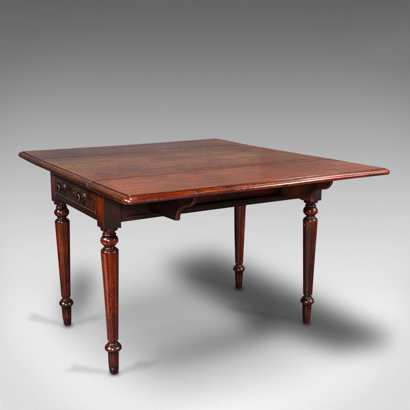 Antique Pembroke Table, English, Mahogany, Extending, Dining, Regency c.1820 (1 of 12)