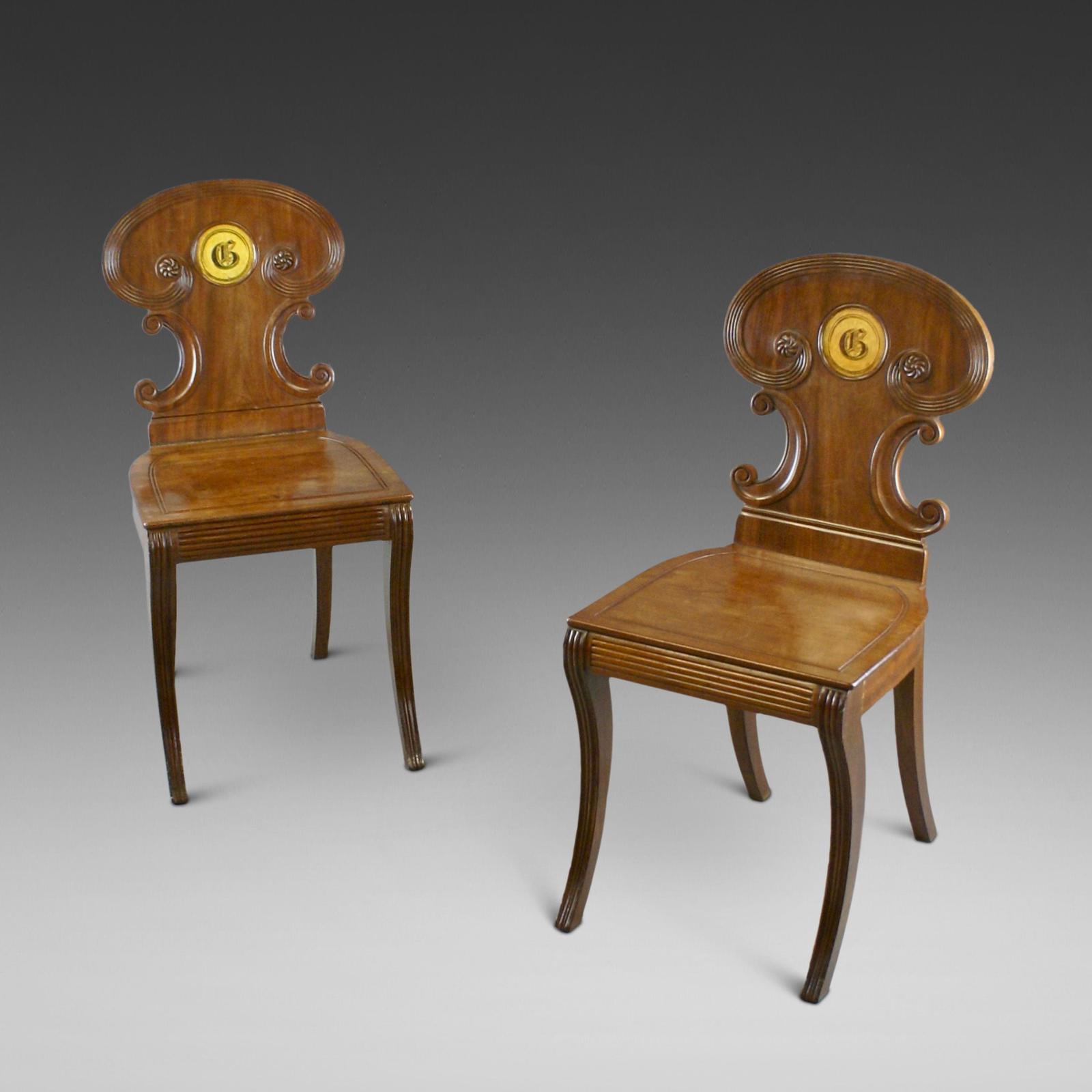 Pair of Hall Chairs Attributed to Gillows (1 of 6)