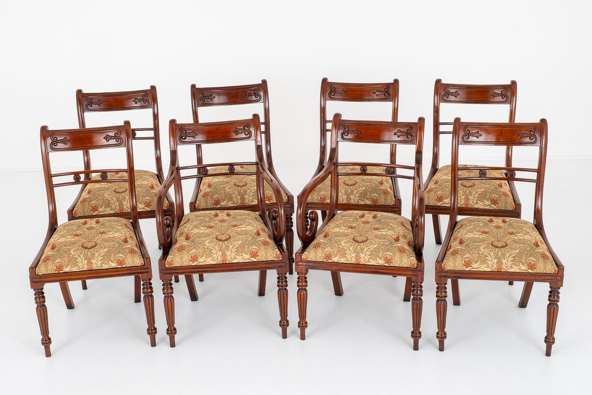 Set of 8 '6+2' Mahogany Dining Chairs (1 of 16) Set of 8 '6+2' Mahogany Dining Chairs (1 of 16)