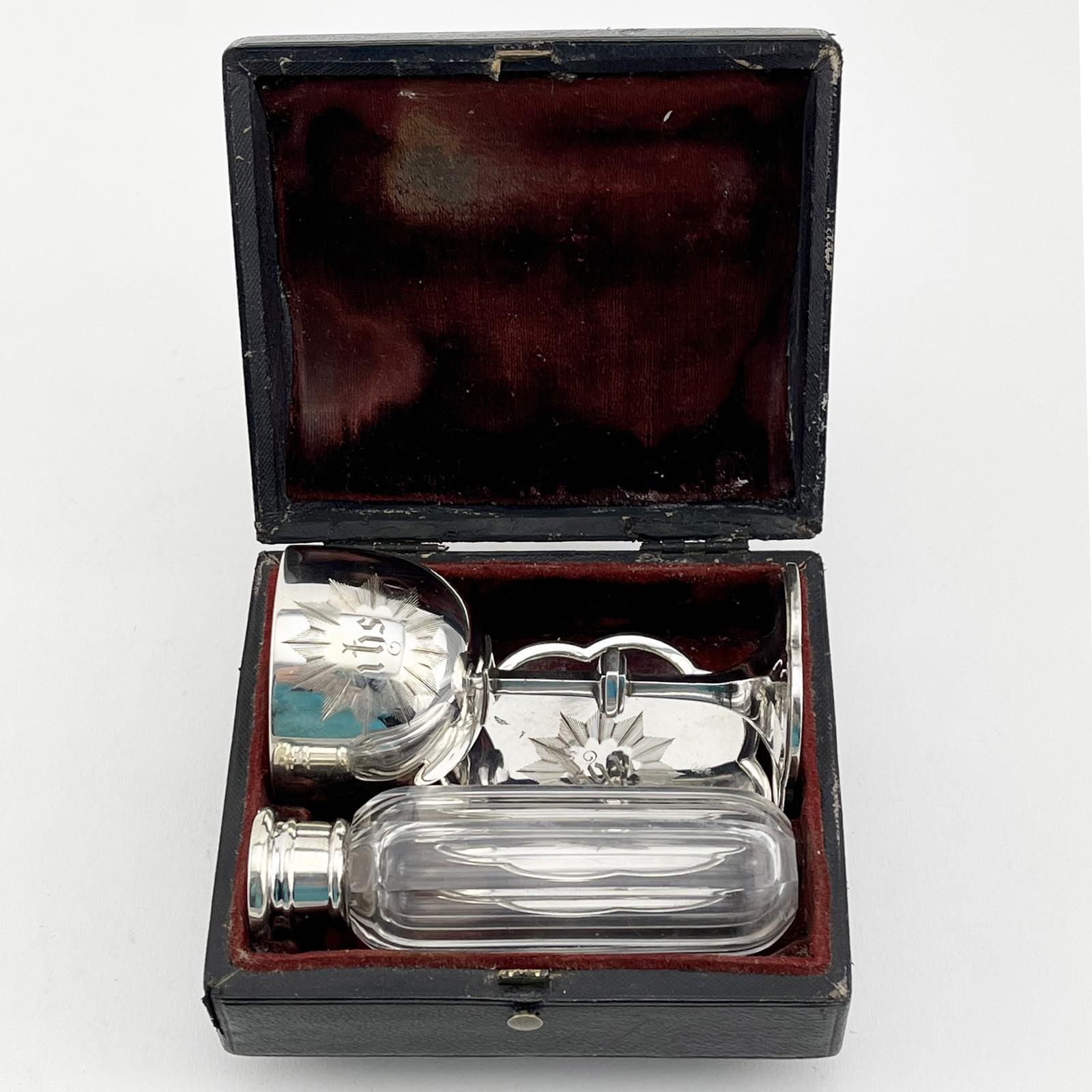 Early Victorian Sterling Silver Travelling Communion Set (1 of 6)