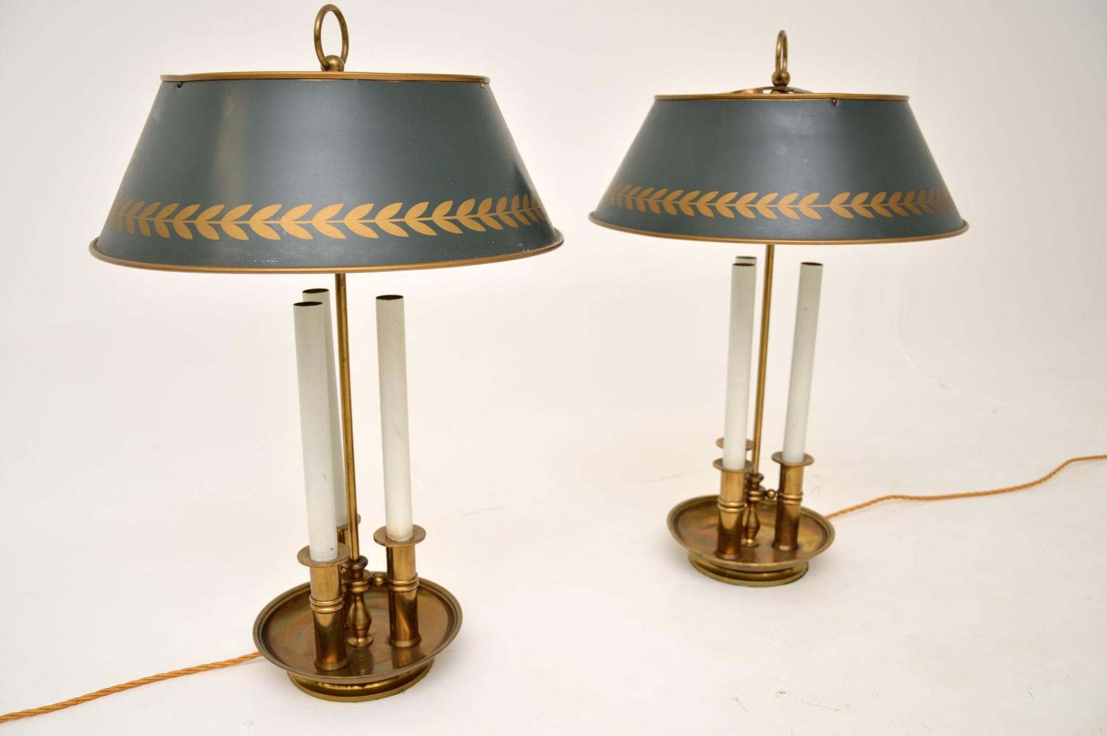 Pair of Antique Tole & Brass Table Lamps (1 of 7) Pair of Antique Tole & Brass Table Lamps (1 of 7)