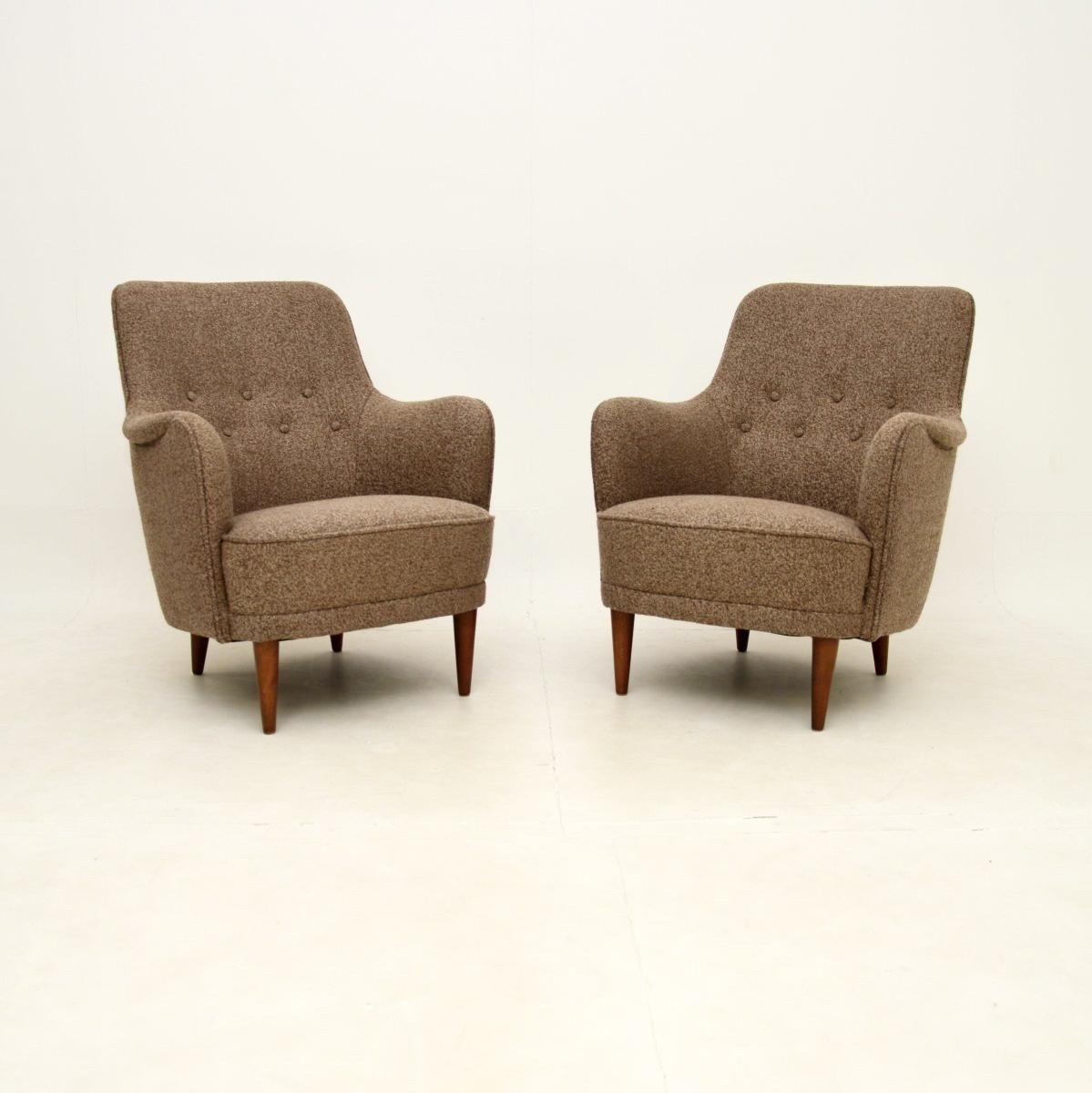 Pair of Vintage Swedish Samsas Armchairs by Carl Malmsten (1 of 7)