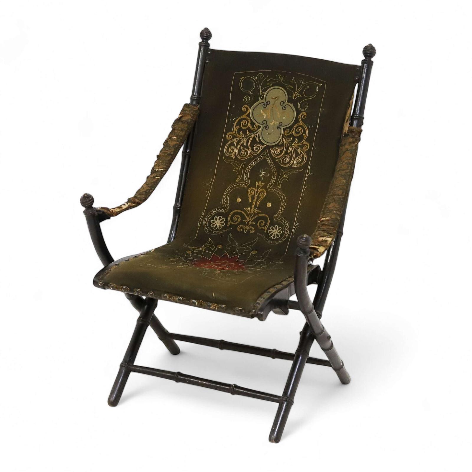Antique French Louis Philippe I (1830-1848) Ladies Campaign Folding Chair (1 of 12)
