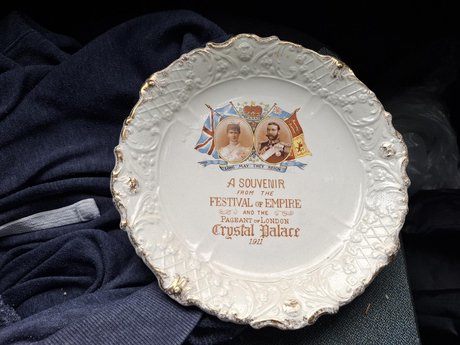 Unusual Royal Commemorative Souvenir Plate 1911 Festival Of Empire Crystal Palce (1 of 3)