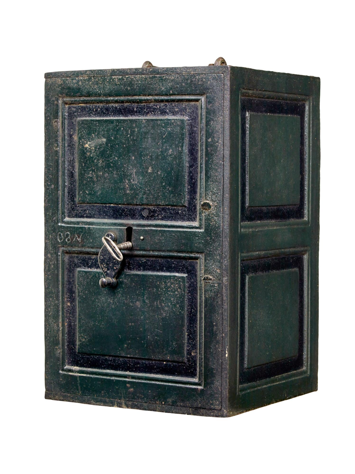 Early 19th Century Painted Iron Safe (1 of 7)