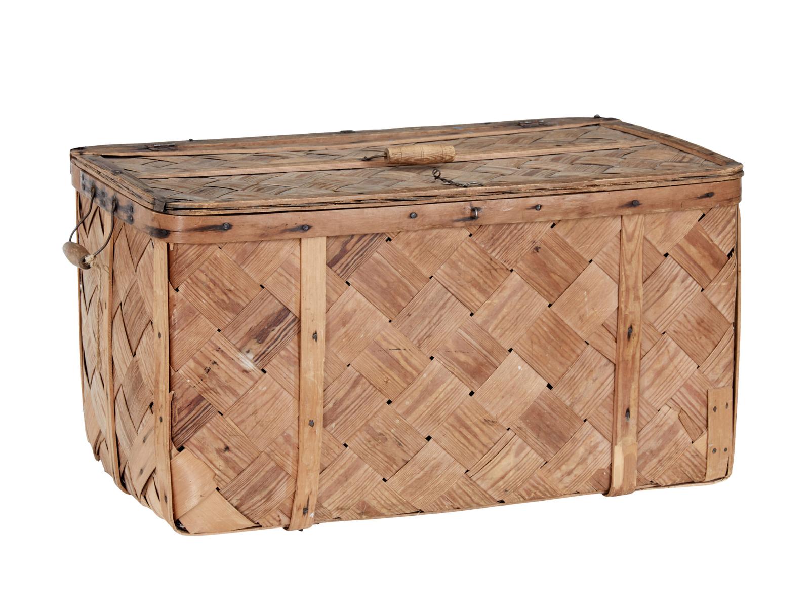 Swedish 19th Century Woven Pine Basket (1 of 9) Swedish 19th Century Woven Pine Basket (1 of 9)