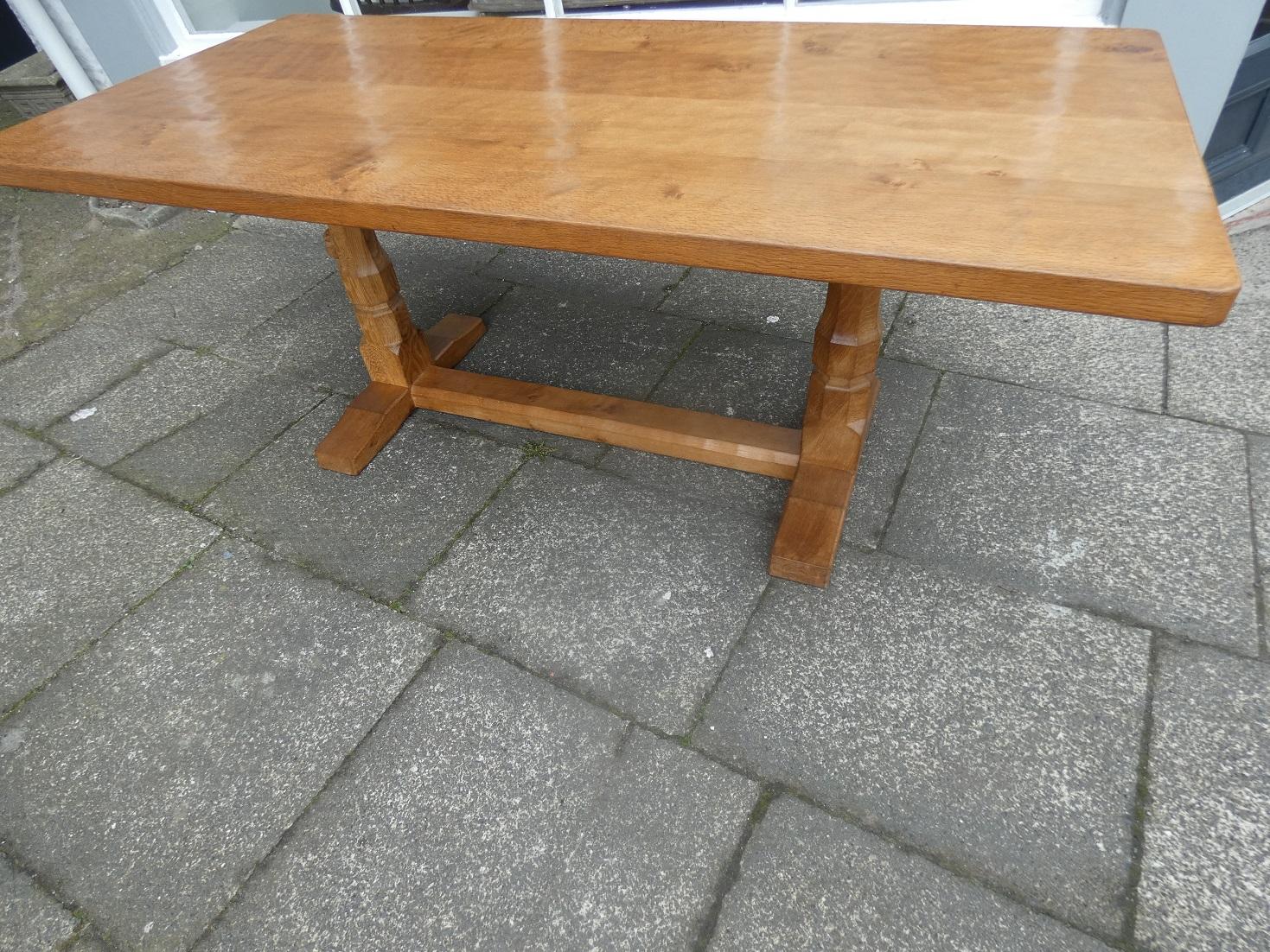 Mouseman Oak Refectory Table (1 of 10) Mouseman Oak Refectory Table (1 of 10)