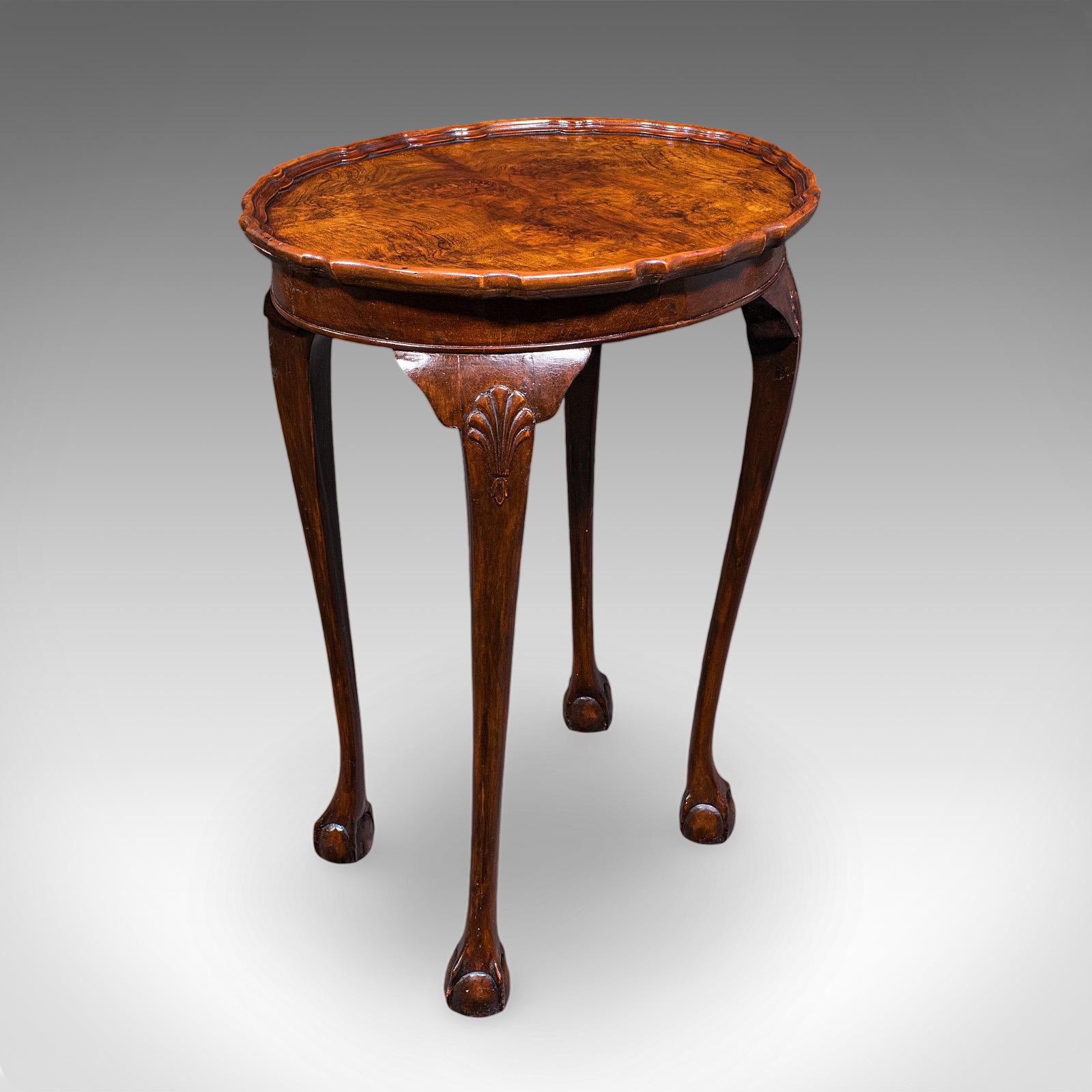 Antique Oval Side Table, English, Burr Walnut, Lamp, Wine, Pie Crust - Edwardian (1 of 12) Antique Oval Side Table, English, Burr Walnut, Lamp, Wine, Pie Crust - Edwardian (1 of 12)
