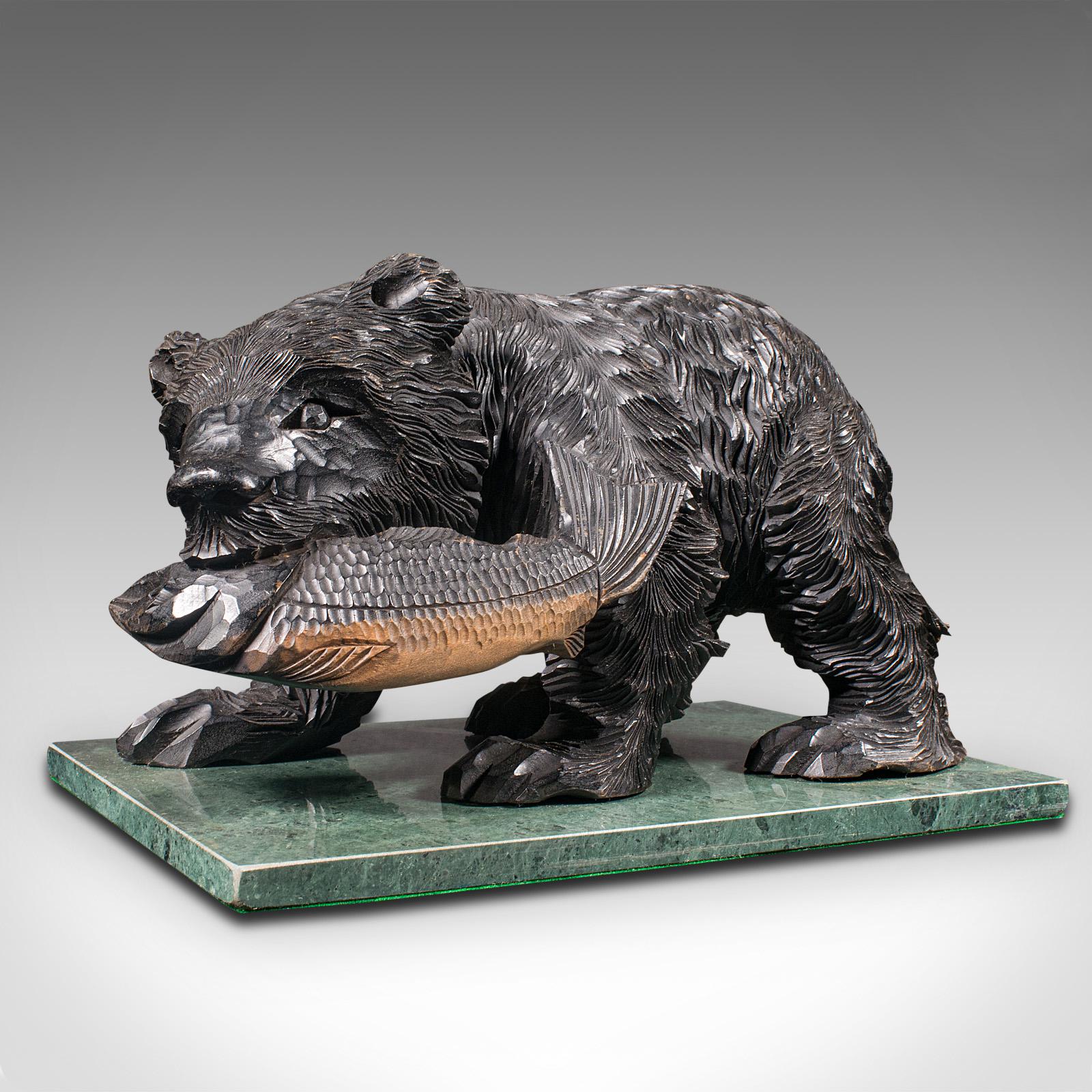 Antique Decorative Bear Figure, German Carved Fruitwood, Black Forest, Victorian (1 of 12)