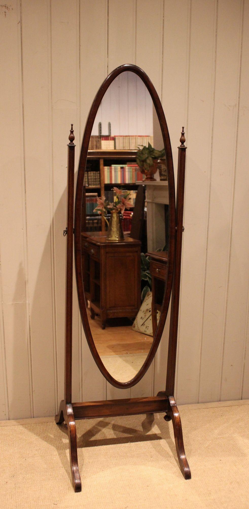 Oval Mahogany Cheval Mirror (1 of 12) Oval Mahogany Cheval Mirror (1 of 12)
