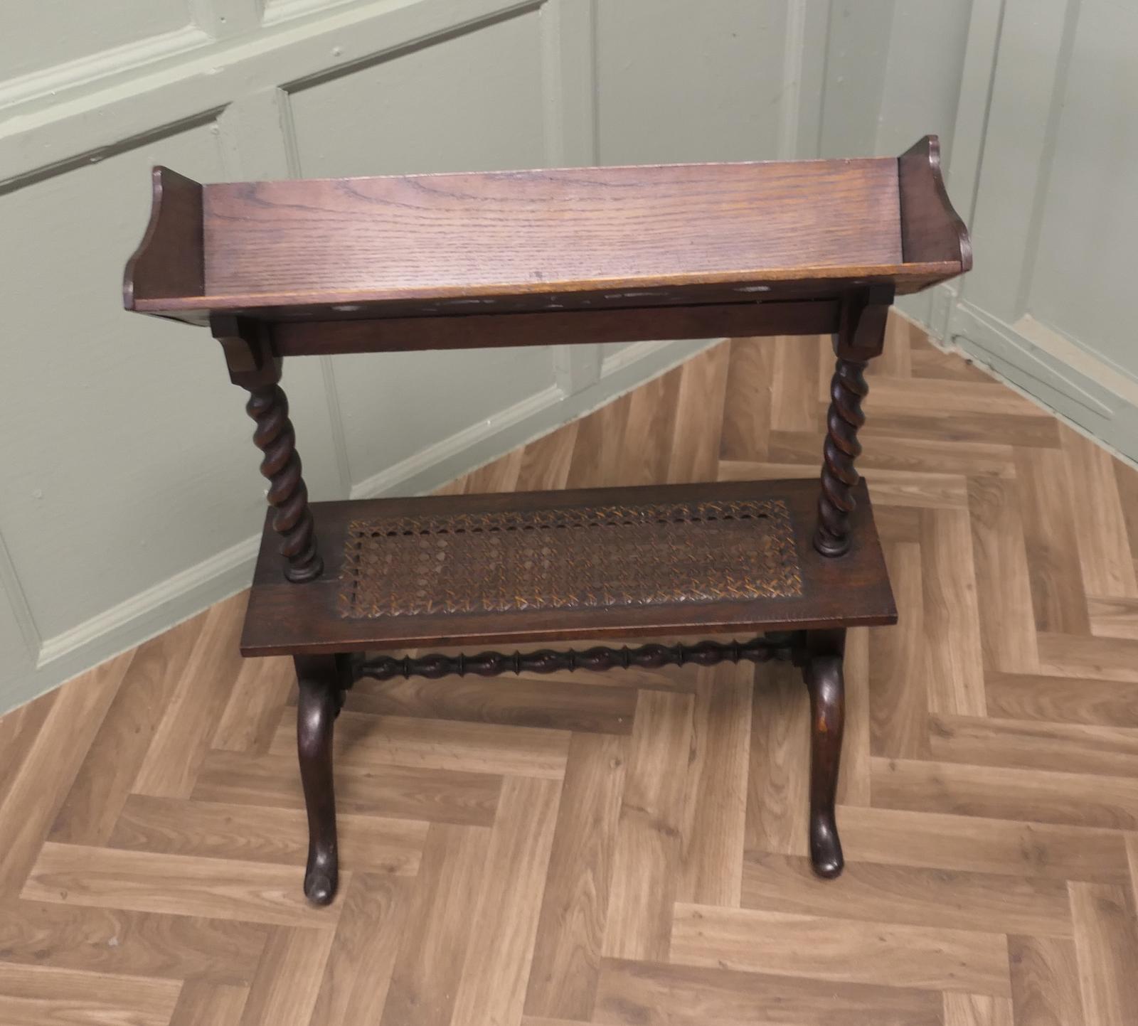 Arts & Crafts Open Front Oak Slope-shelf Bookcase (1 of 6)