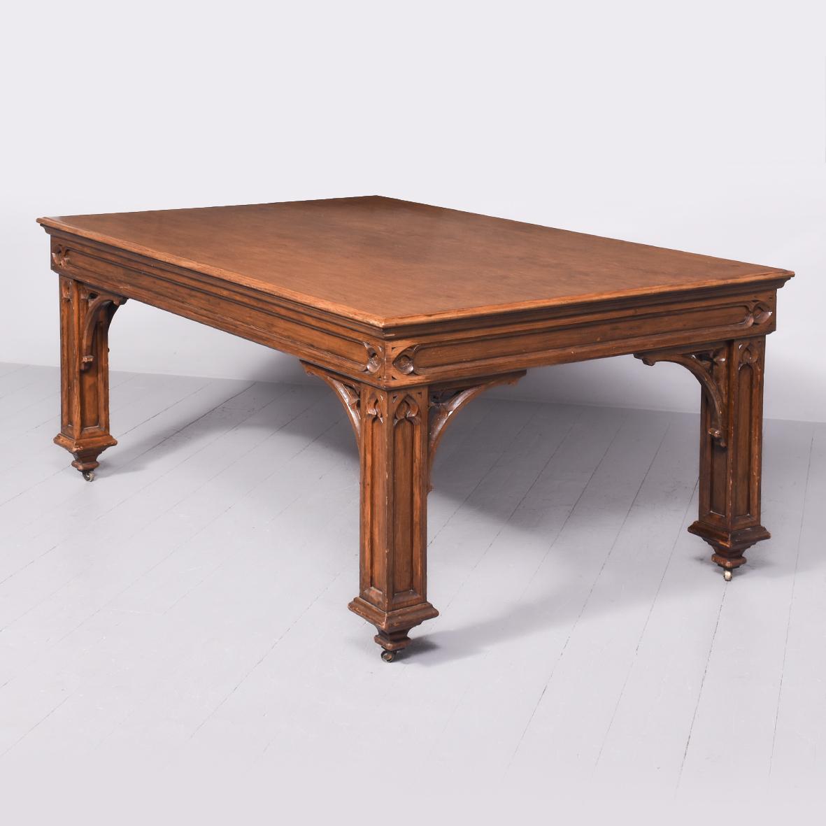Gothic Oak Dining Table (1 of 10)
