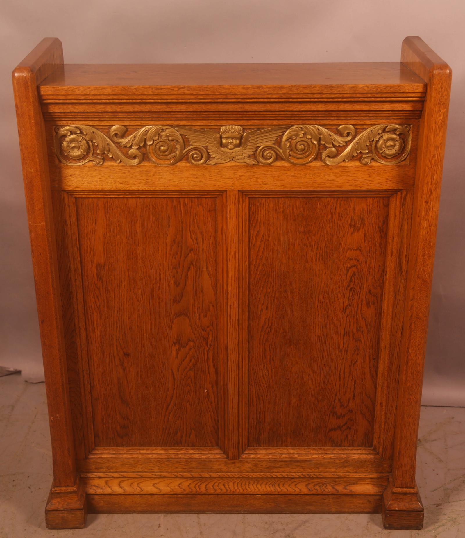 Late Victorian Oak Reading Stand with Brass Work (1 of 8)