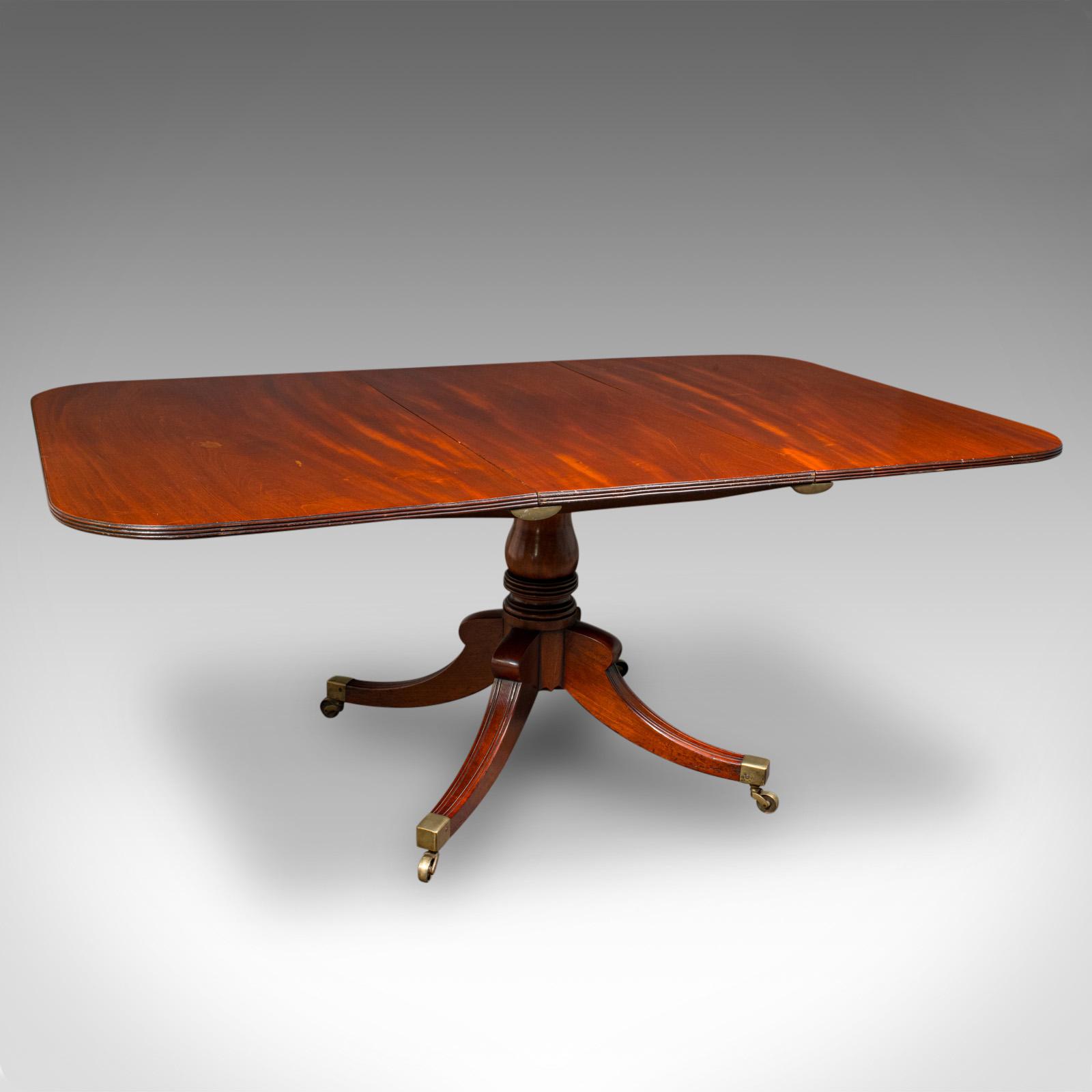 Antique 4-6 Seat Extending Dining Table, English, Country House, Centre, Regency (1 of 12)