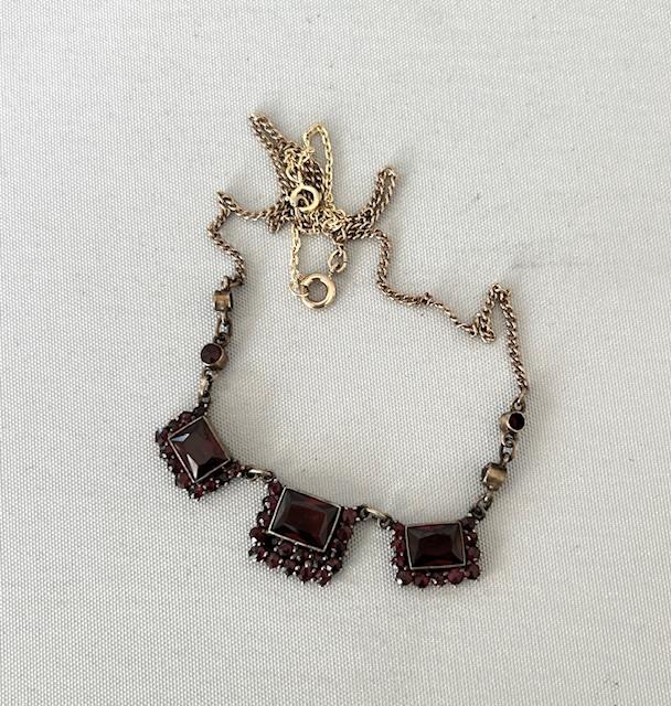 German/austrian Silver Gilt & Garnet Pendant Necklace (1 of 6) German/austrian Silver Gilt & Garnet Pendant Necklace (1 of 6)