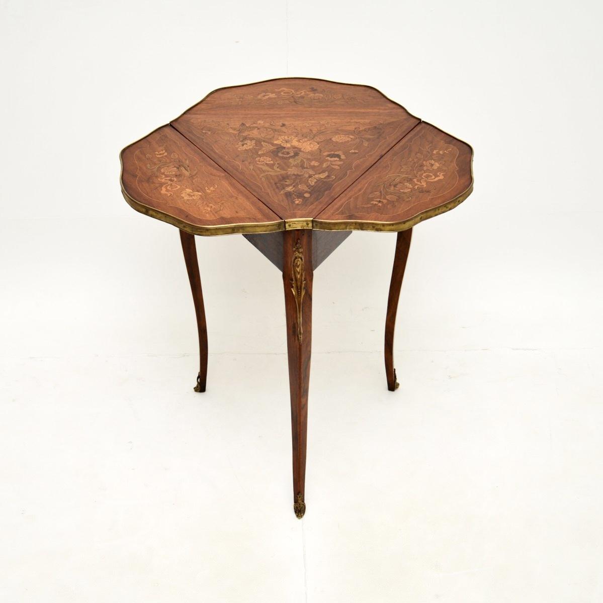 Antique French Inlaid Marquetry Side Table (1 of 8) Antique French Inlaid Marquetry Side Table (1 of 8)