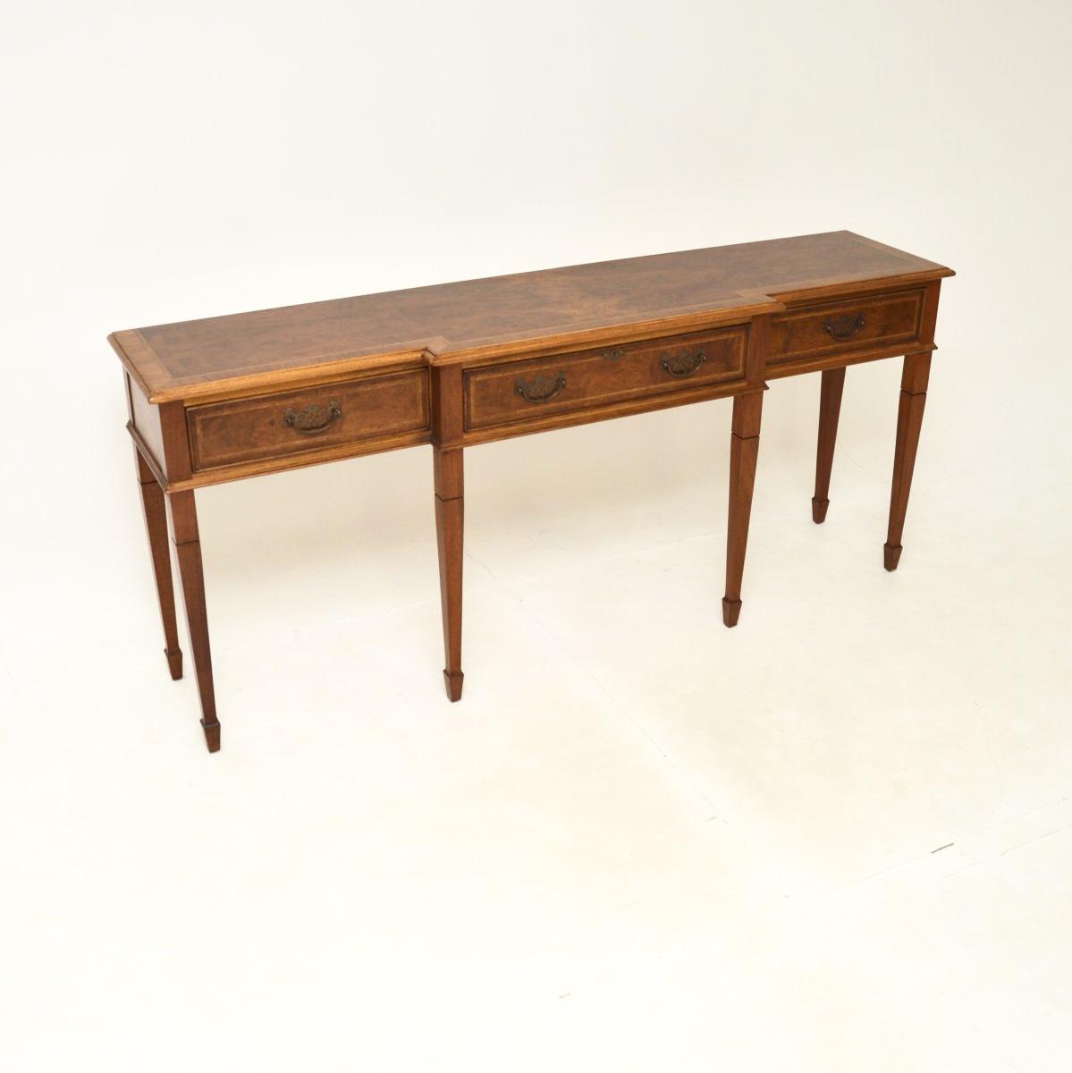 Large Burr Walnut Console Table (1 of 11) Large Burr Walnut Console Table (1 of 11)