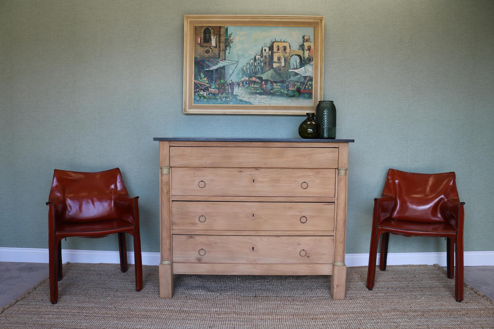 French 19th Century Commode with Black Original Marble Top (1 of 10) French 19th Century Commode with Black Original Marble Top (1 of 10)