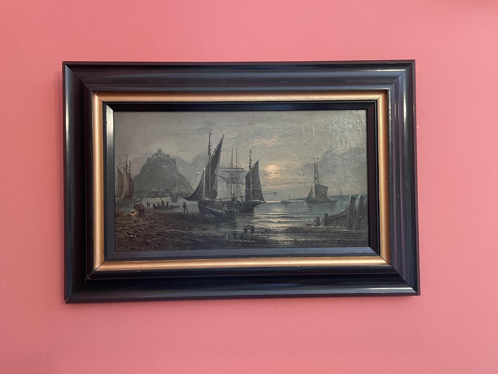 "Fishing Boats at Dusk" by George Dodgson Callow (1829 to 1875) (1 of 2)
