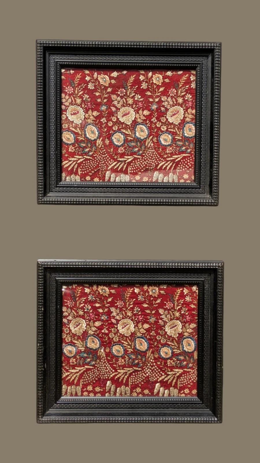 Antique Indian Embroideries Pair Aesthetic (1 of 8) Antique Indian Embroideries Pair Aesthetic (1 of 8)