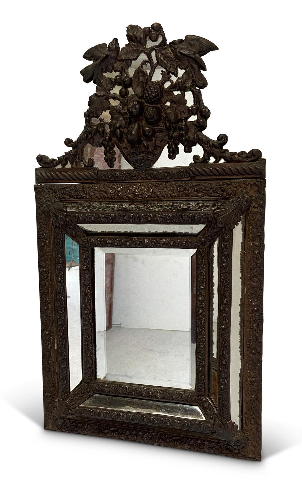 Repousse Brass Cushion Mirror (1 of 4) Repousse Brass Cushion Mirror (1 of 4)