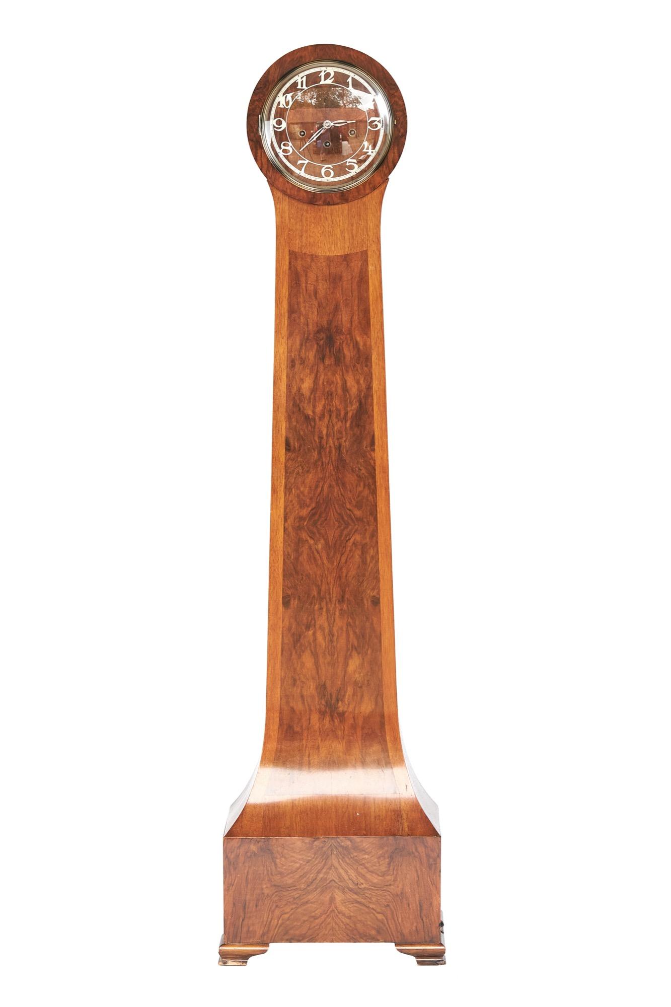 Fine Art Deco Walnut Westminster Chimes Grandmother Clock (1 of 8) Fine Art Deco Walnut Westminster Chimes Grandmother Clock (1 of 8)
