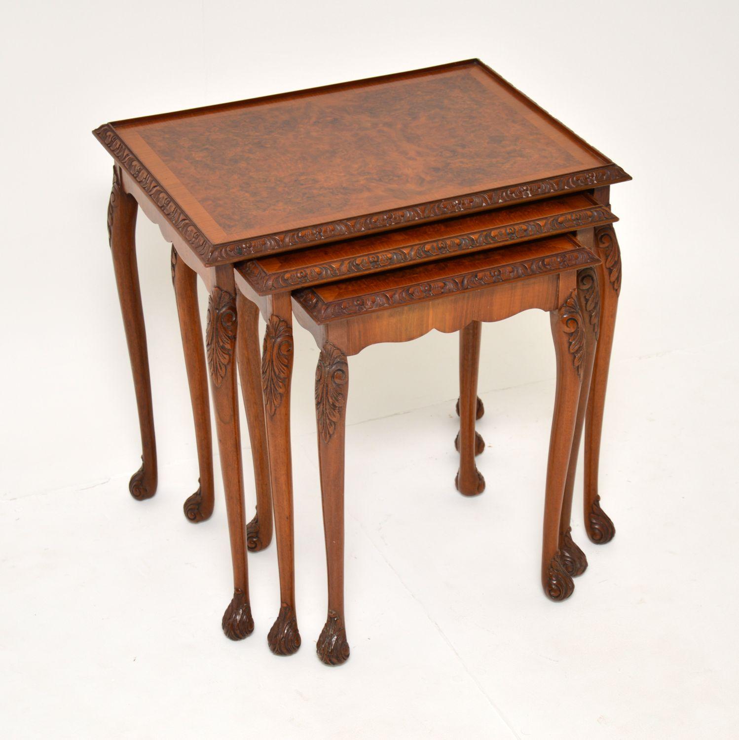 Antique Burr Walnut Nest of Tables (1 of 8) Antique Burr Walnut Nest of Tables (1 of 8)