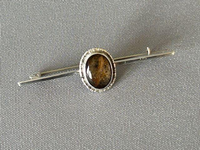 Edwardian Silver & Morpho Butterfly Wing Bar Brooch (1 of 6) Edwardian Silver & Morpho Butterfly Wing Bar Brooch (1 of 6)