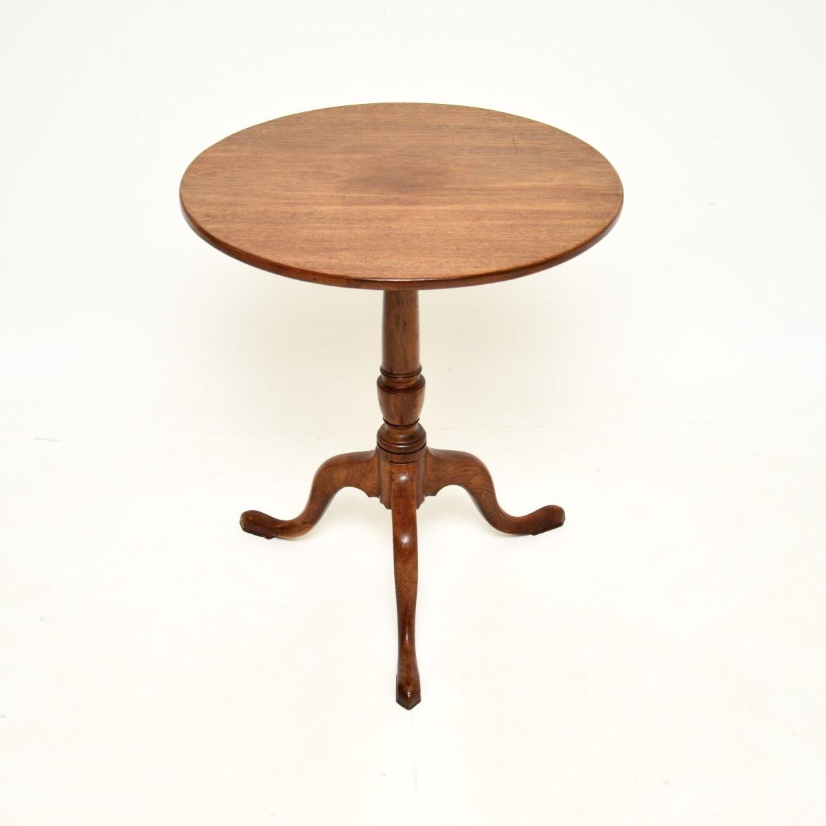Antique Georgian Mahogany Tilt Top Occasional Table (1 of 6)
