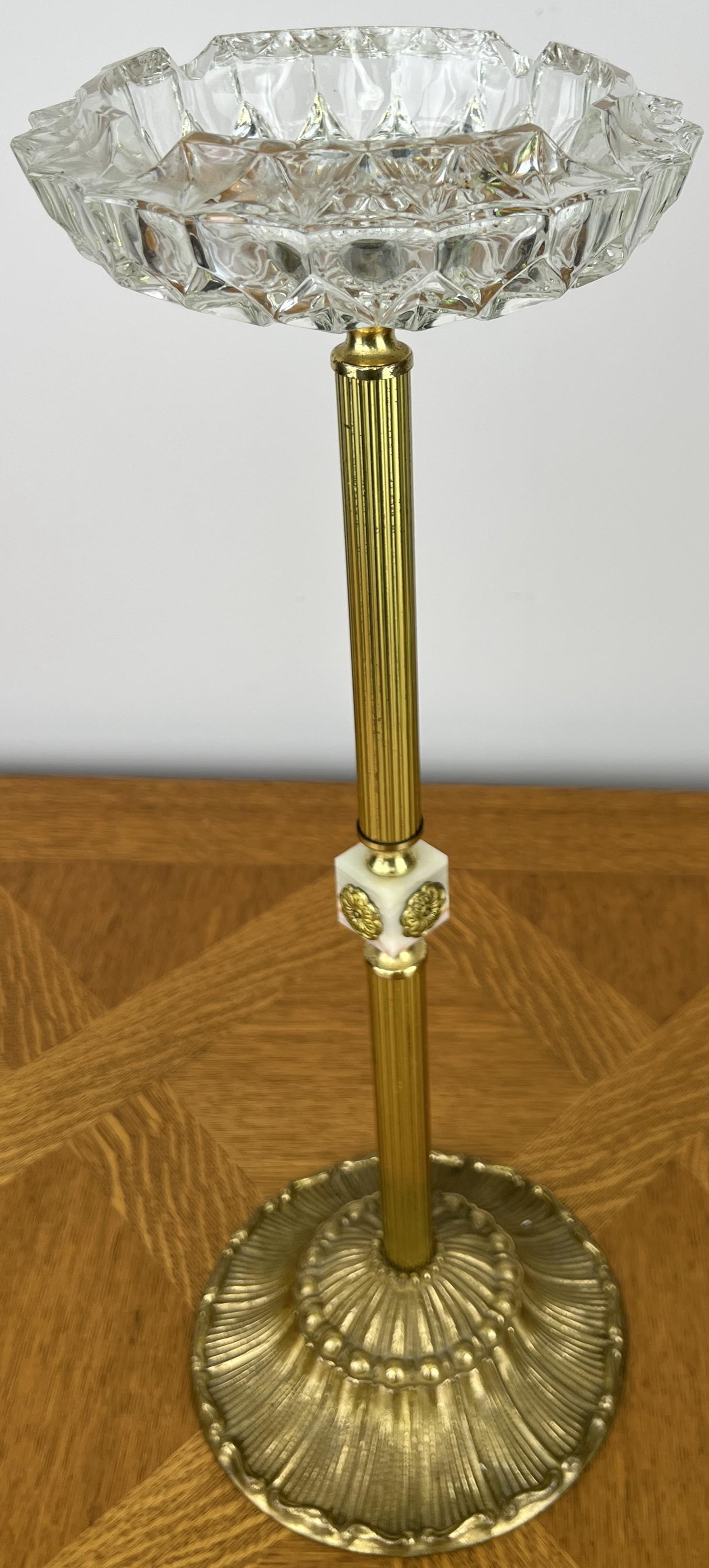 Ashtray Stand Vintage French Brass Onyx Crystal Floor Ashtray Stand (1 of 14) Ashtray Stand Vintage French Brass Onyx Crystal Floor Ashtray Stand (1 of 14)