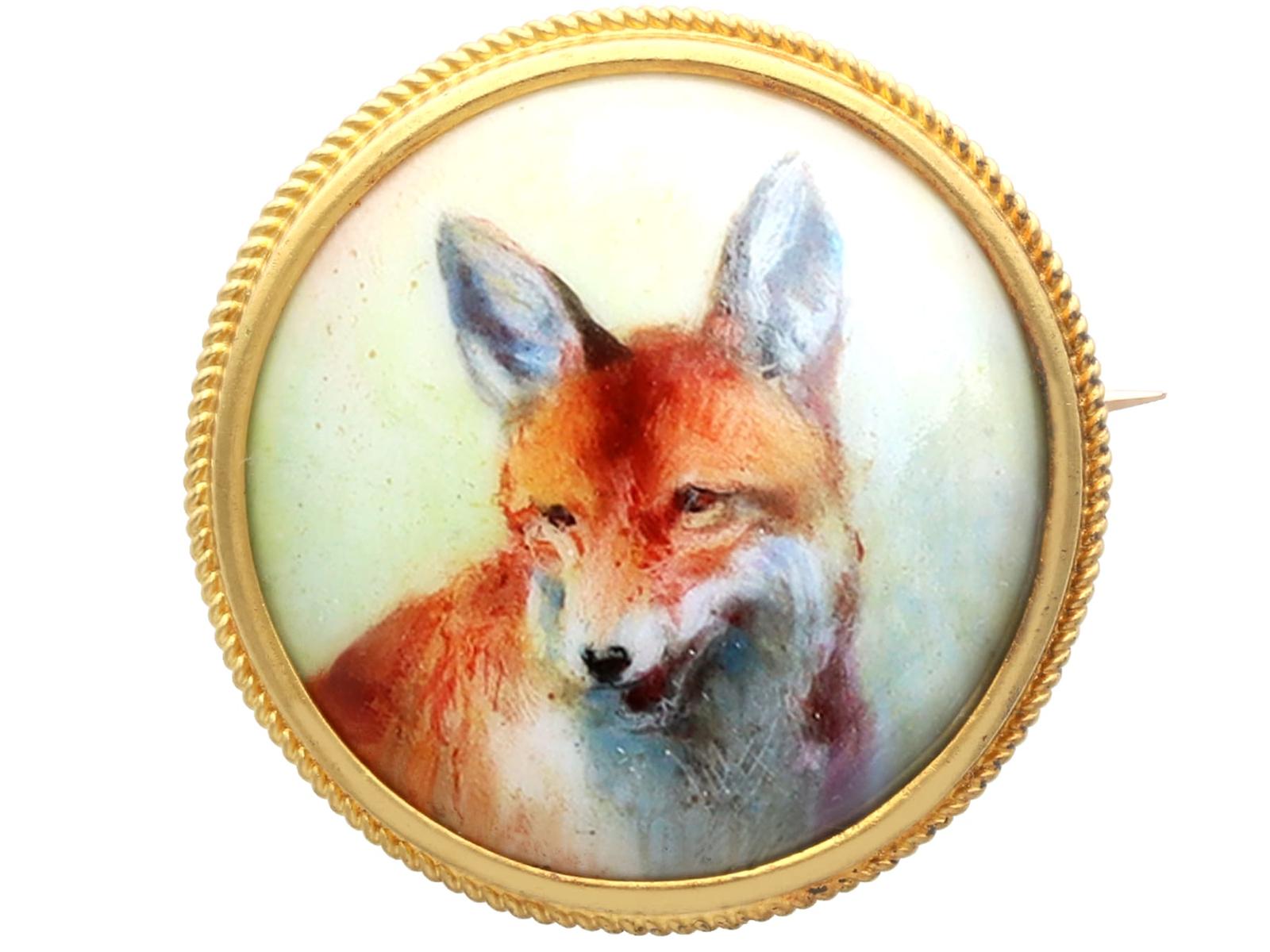 Antique Meissen Porcelain and 14k Yellow Gold Brooch Circa 1900 (1 of 12)