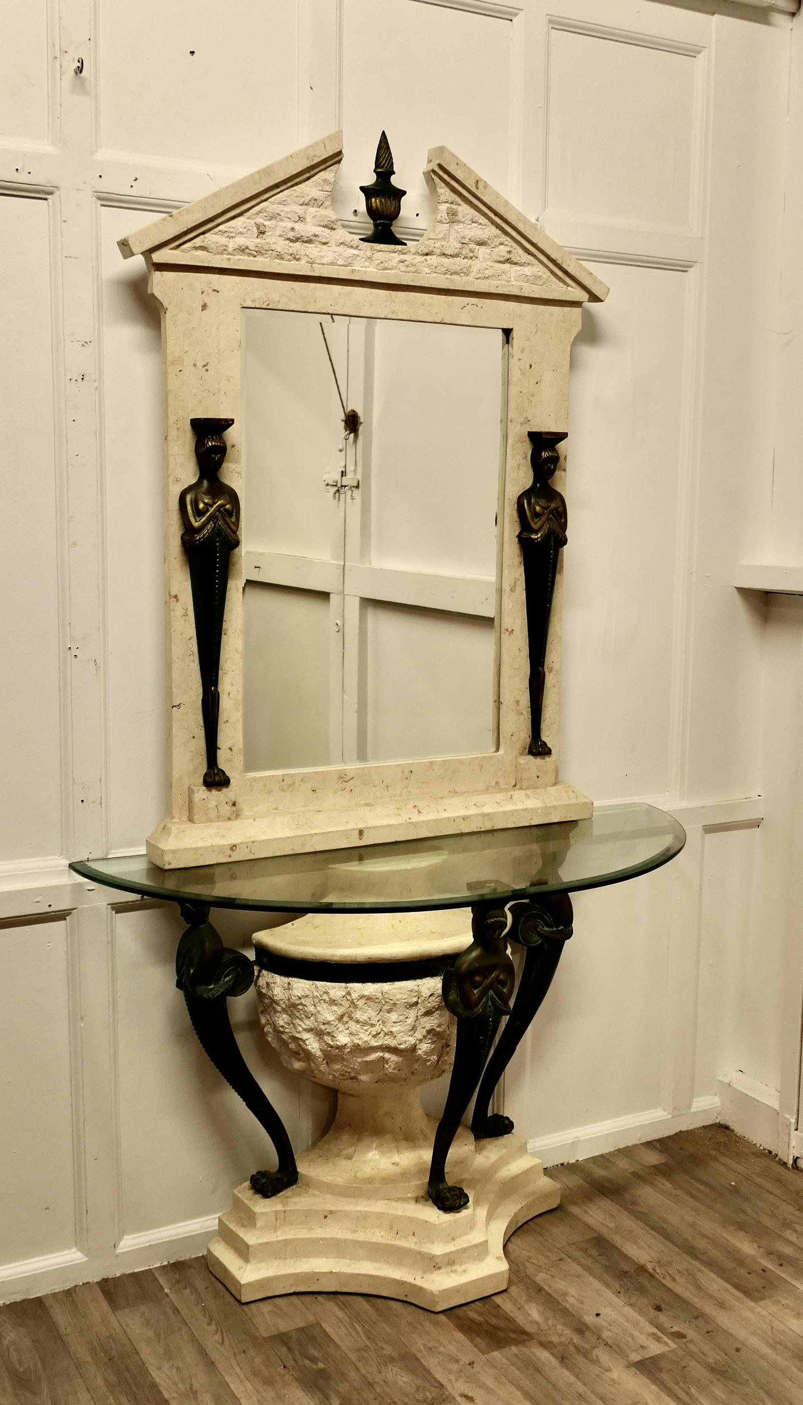 Italian Classical Style Console Table & Mirror Set (1 of 9)