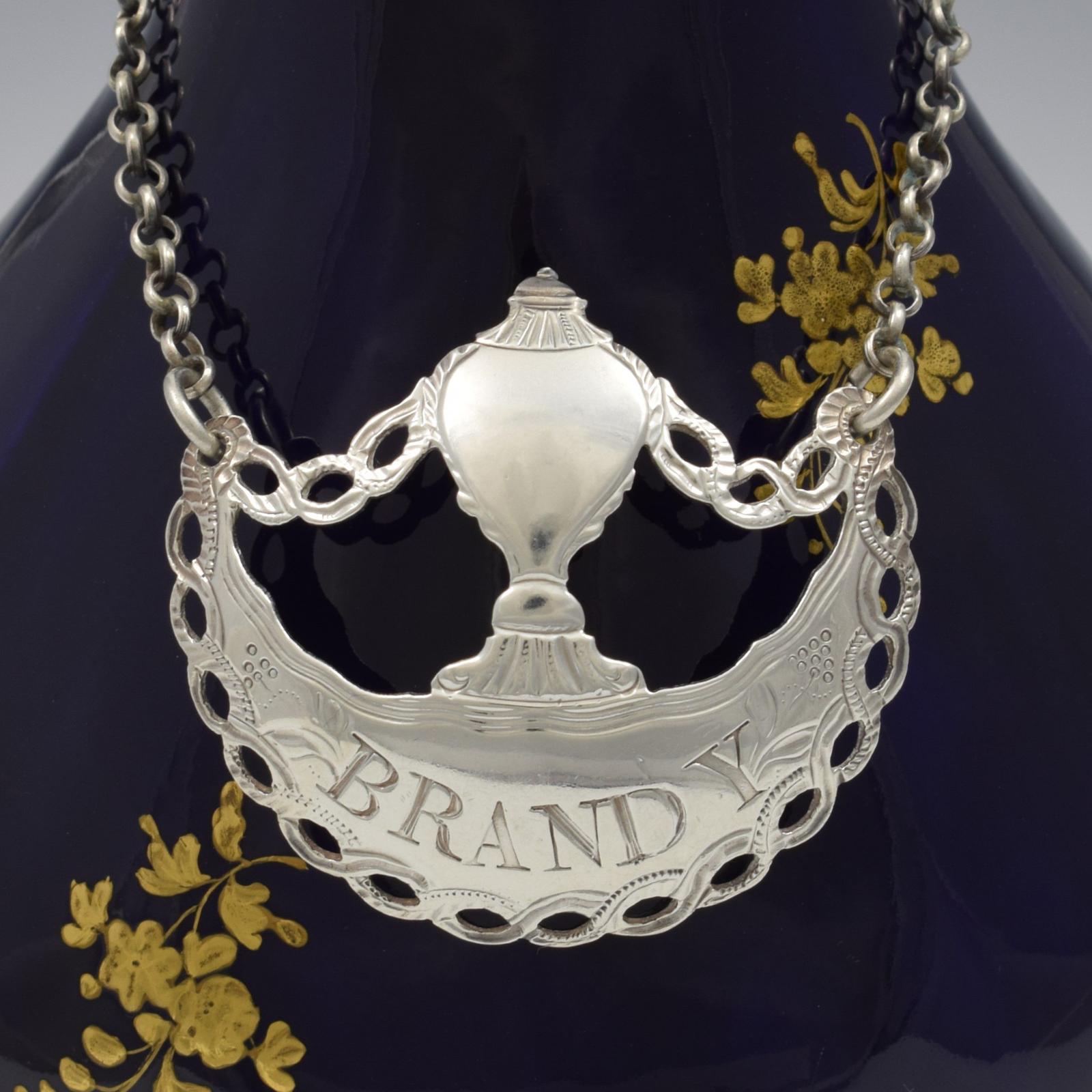 Fine Georgian Silver Hester Bateman Brandy Decanter Wine Label c.1780 (1 of 9) Fine Georgian Silver Hester Bateman Brandy Decanter Wine Label c.1780 (1 of 9)