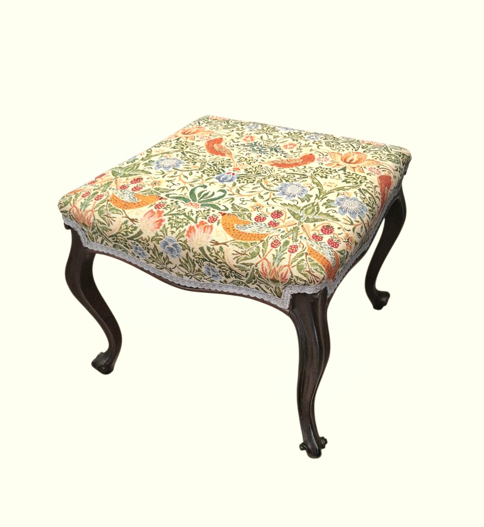 Large Victorian Ornate Square Stool (1 of 2) Large Victorian Ornate Square Stool (1 of 2)