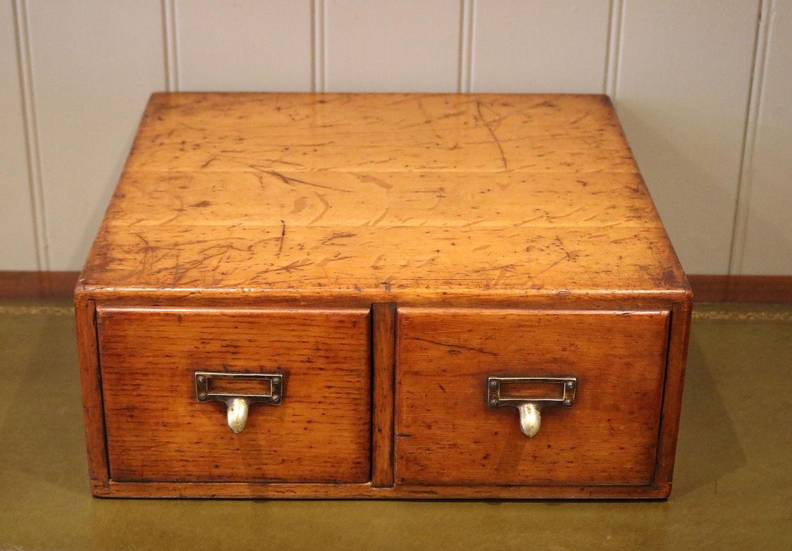 Golden Oak Table Top Filing Drawers (1 of 9) Golden Oak Table Top Filing Drawers (1 of 9)
