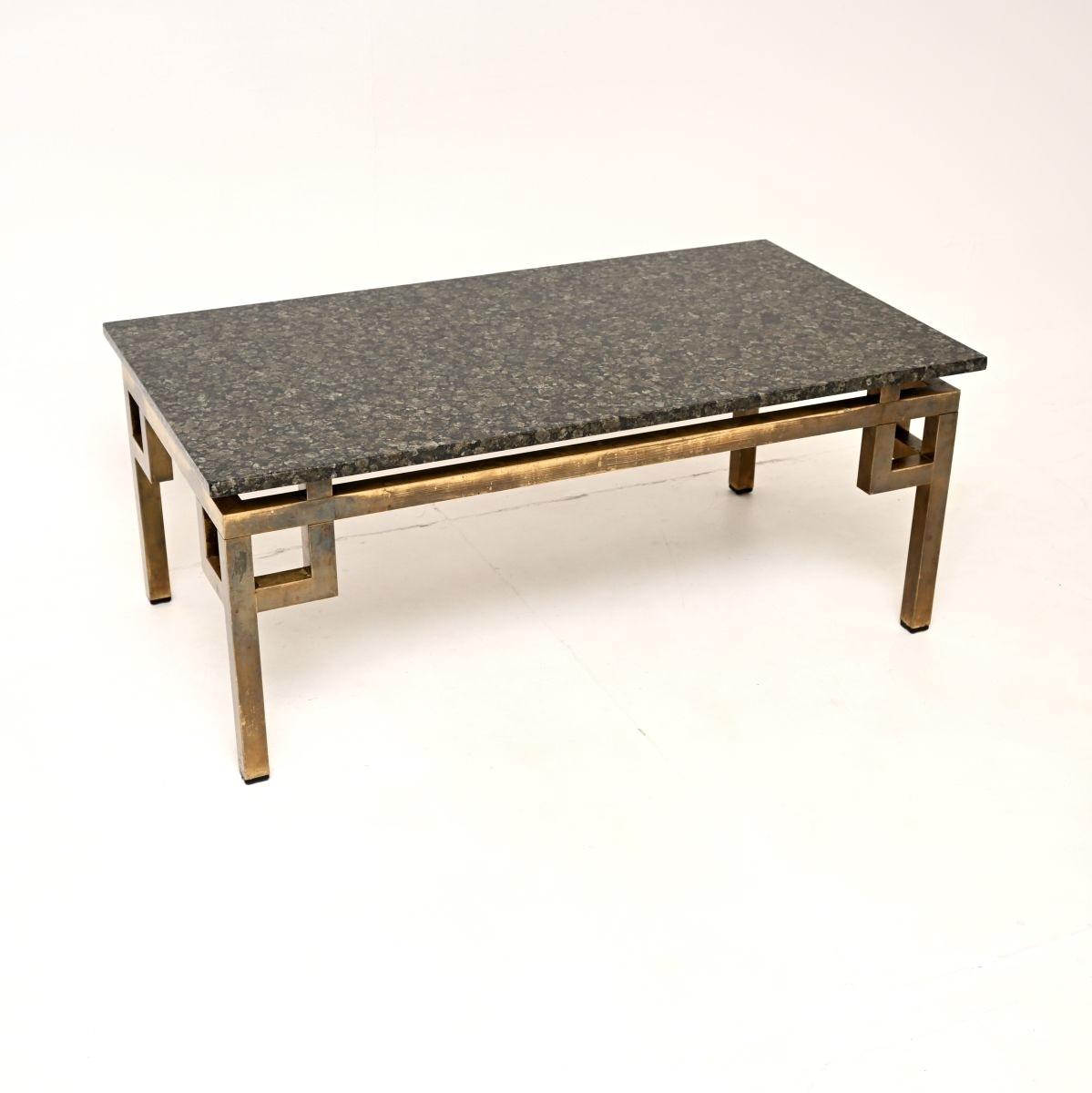 Vintage French Brass and Marble Coffee Table (1 of 8) Vintage French Brass and Marble Coffee Table (1 of 8)