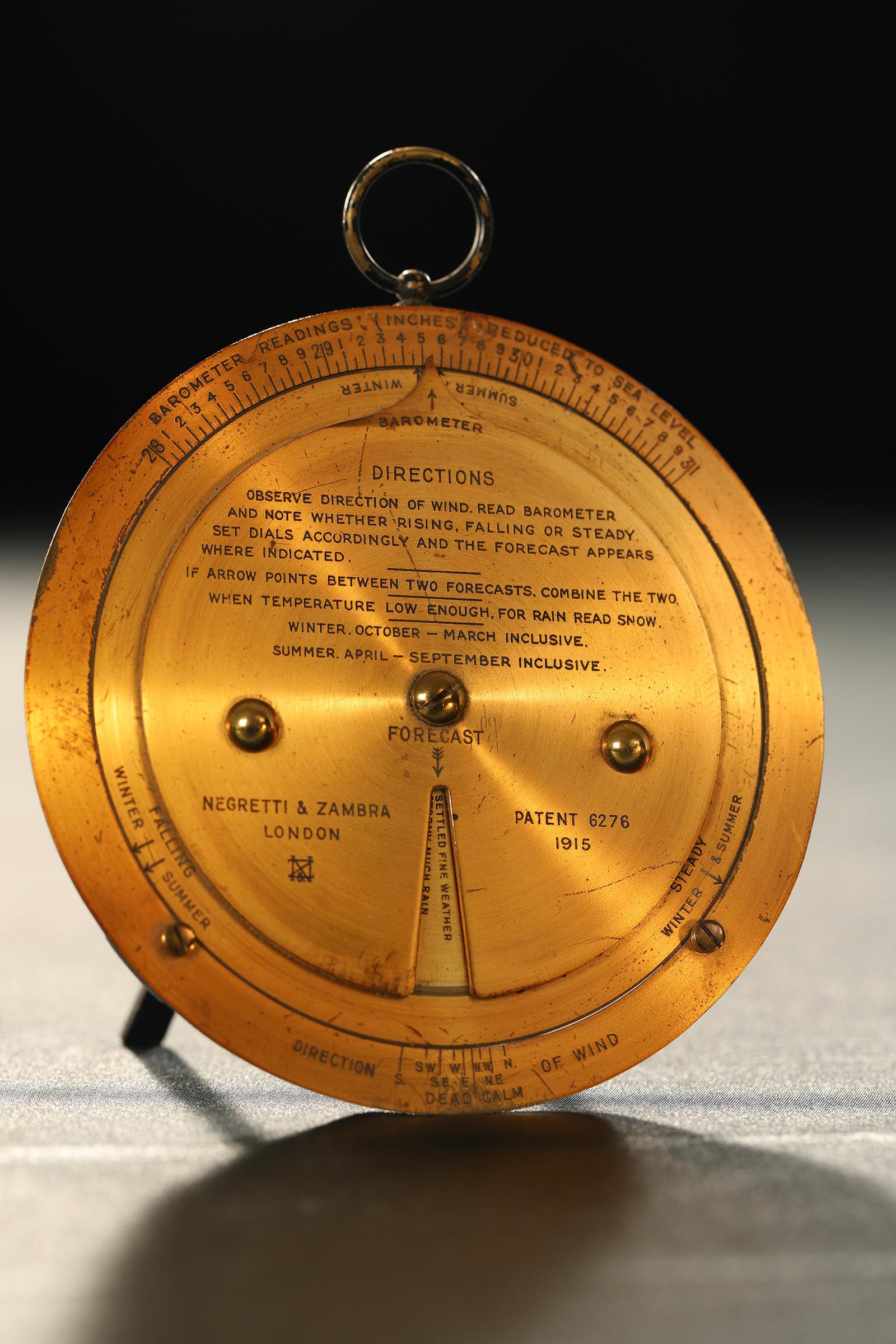 Negretti & Zambra Brass Weather Forecaster c.1925 (1 of 8)