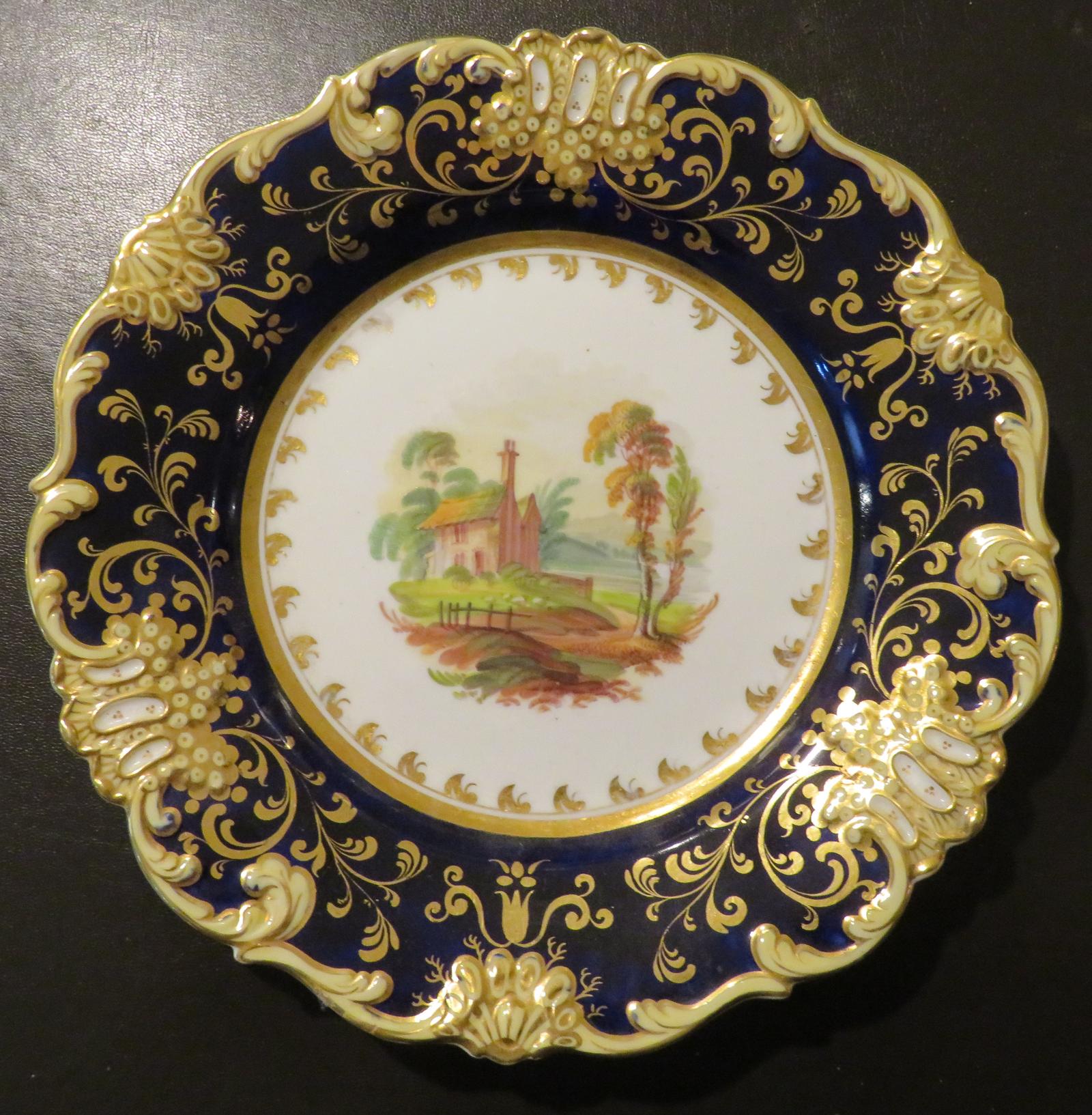Samuel Allcock Hand Painted Cabinet Plate 1840 / 1860 (1 of 5)