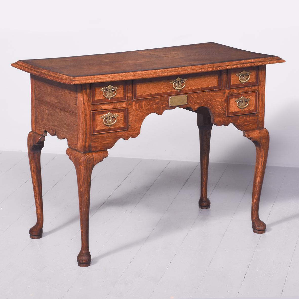 Georgian Style Oak Inlaid Lowboy (1 of 10) Georgian Style Oak Inlaid Lowboy (1 of 10)