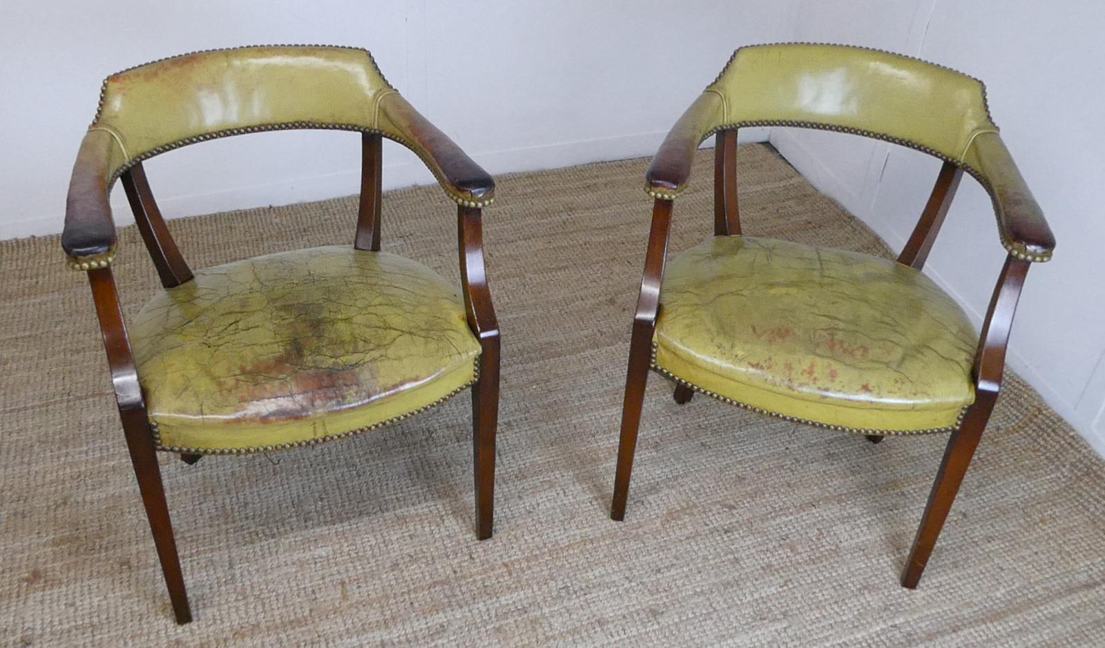 Pair of Leather Armchairs (1 of 14) Pair of Leather Armchairs (1 of 14)